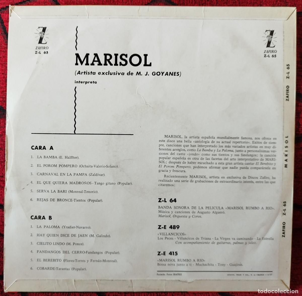 Discos de vinilo: MARISOL ** Marisol (La Bamba) ** VINILO LP 1963 - Foto 2