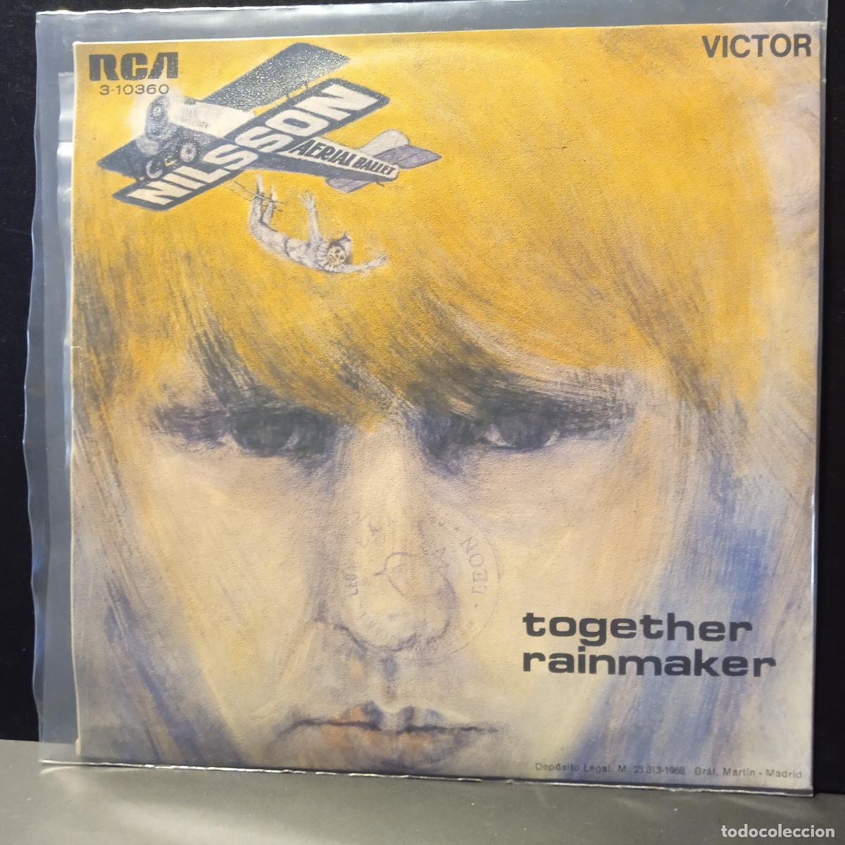 Discos de vinilo: NILSSON TOGETHER / RAINMAKER SINGLE SPAIN 1968 PDELUXE - Foto 2