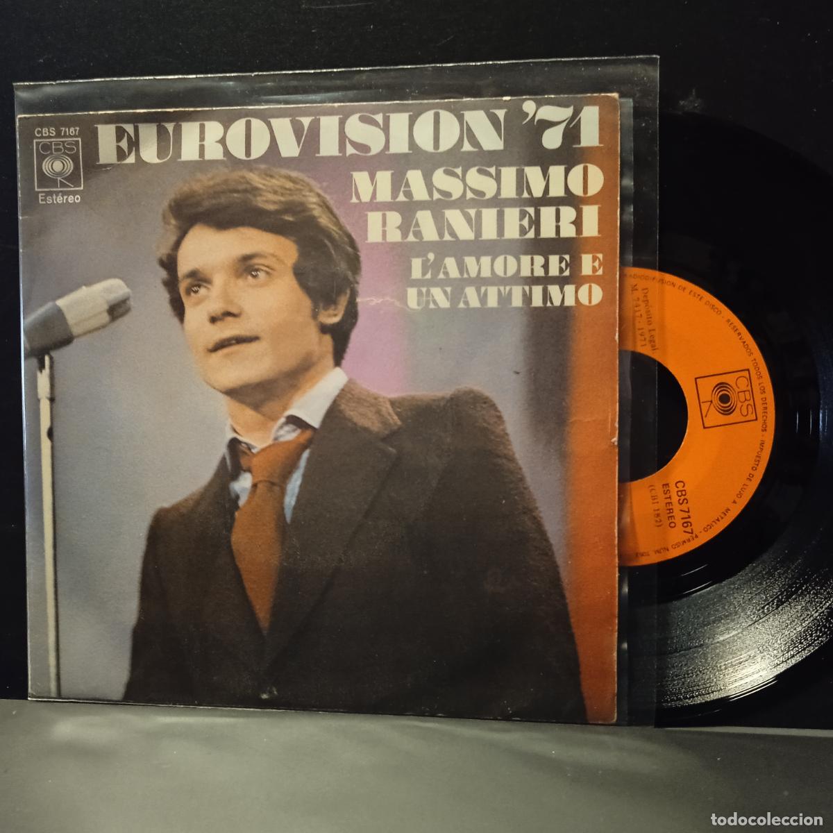 Discos de vinilo: MASSIMO RANIERI LAMORE E UN ATTIMO SINGLE SPAIN 1971 PDELUXE - Foto 1