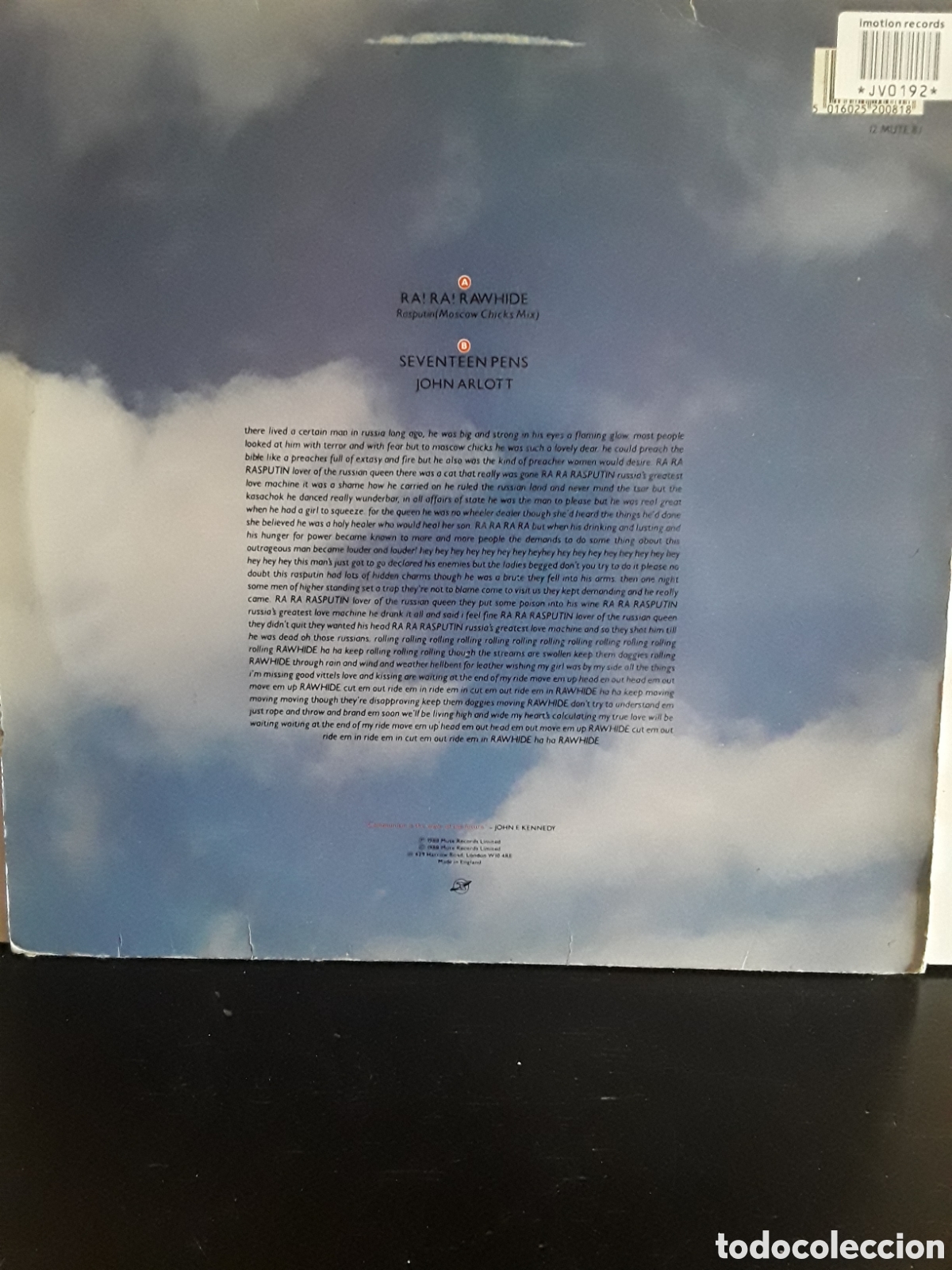 Discos de vinilo: I Start Counting &lrm;&ndash; Ra! Ra! Rawhide - Foto 2