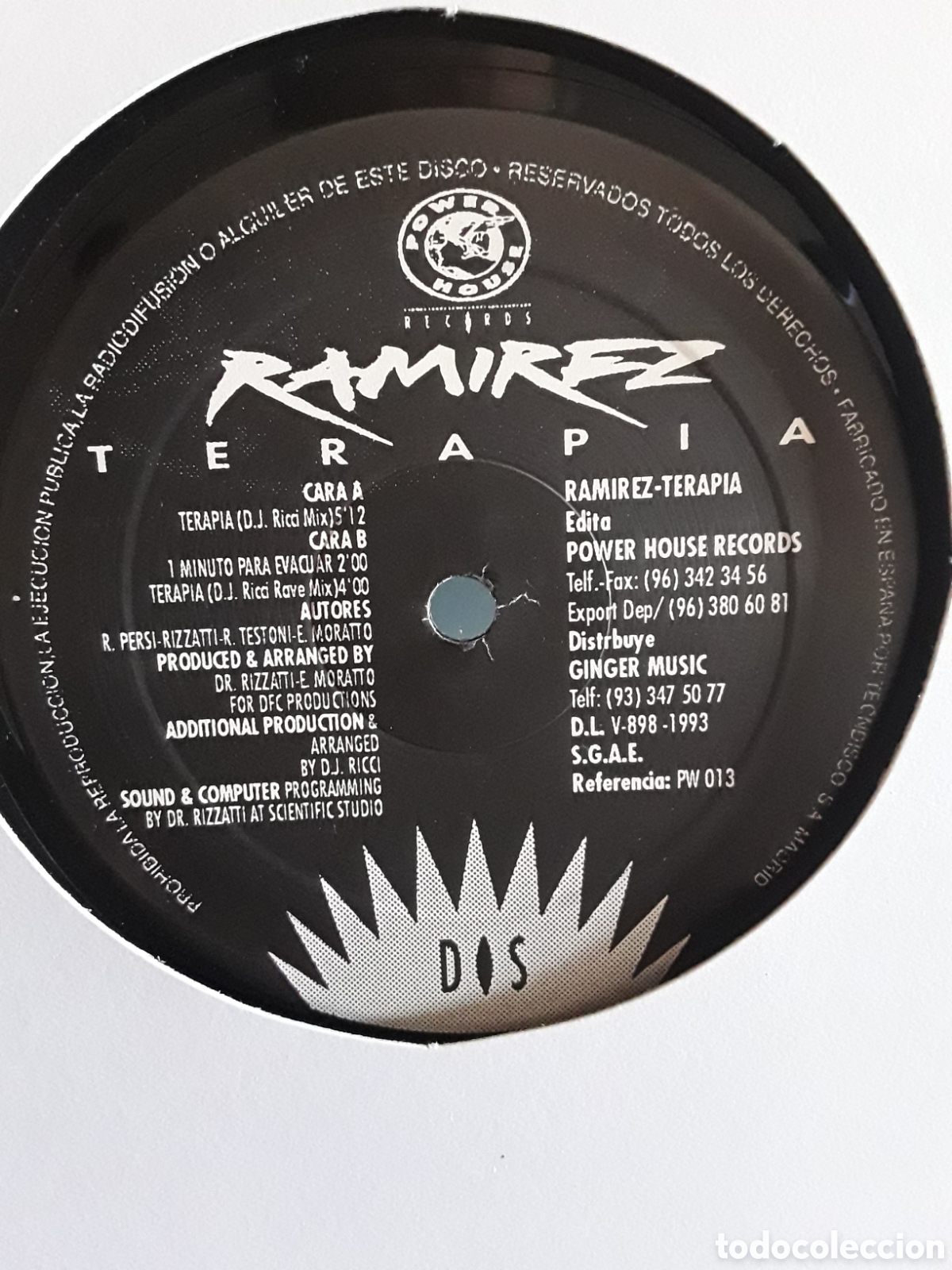 Discos de vinilo: Ramirez &lrm;&ndash; Terapia 1993 - Foto 1