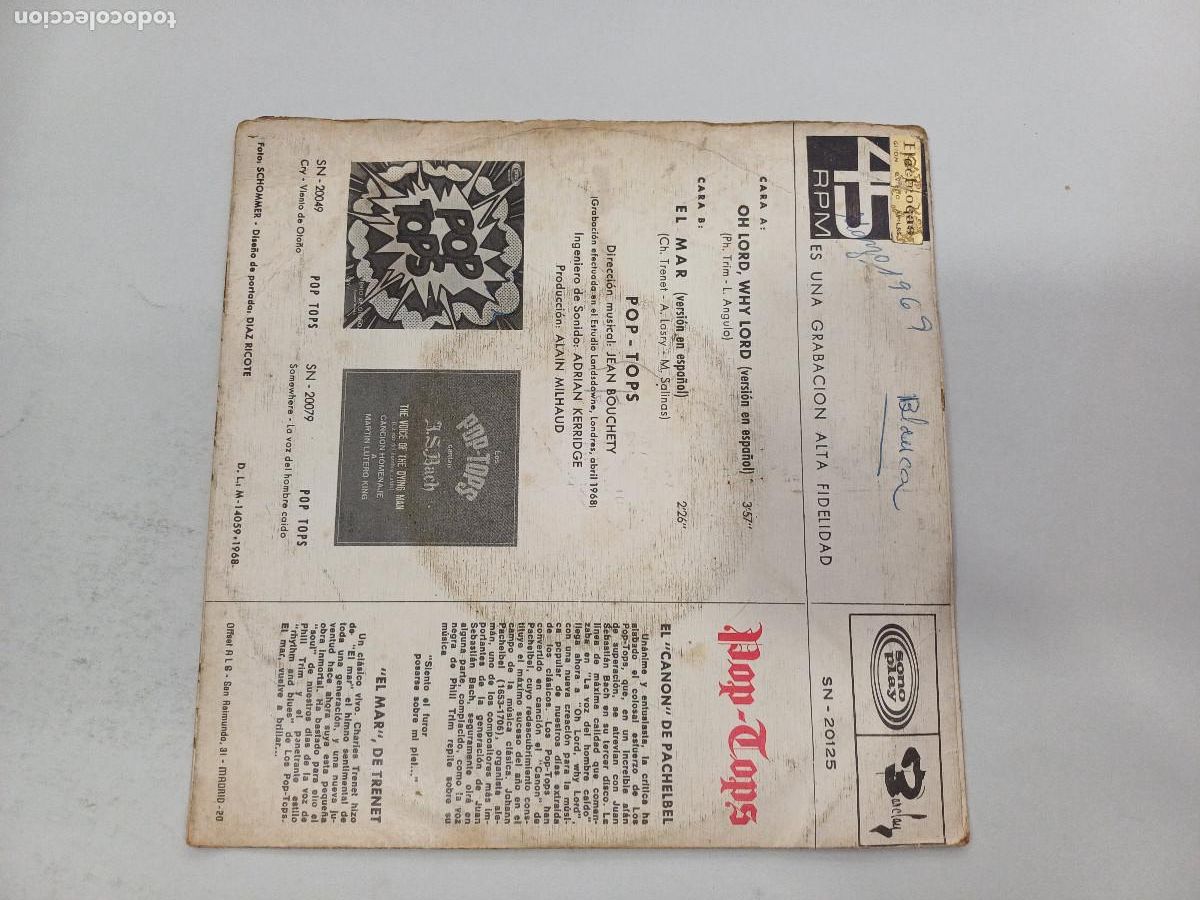 Discos de vinilo: POP TOPS/OH LORD,WHY LORD/SINGLE. - Foto 3