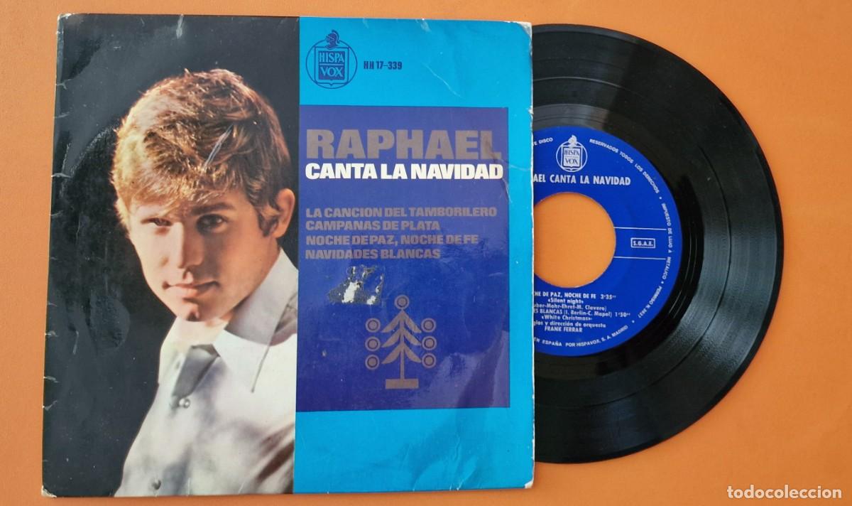 Discos de vinilo: disco vinilo single Raphael canta la Navidad - Foto 1