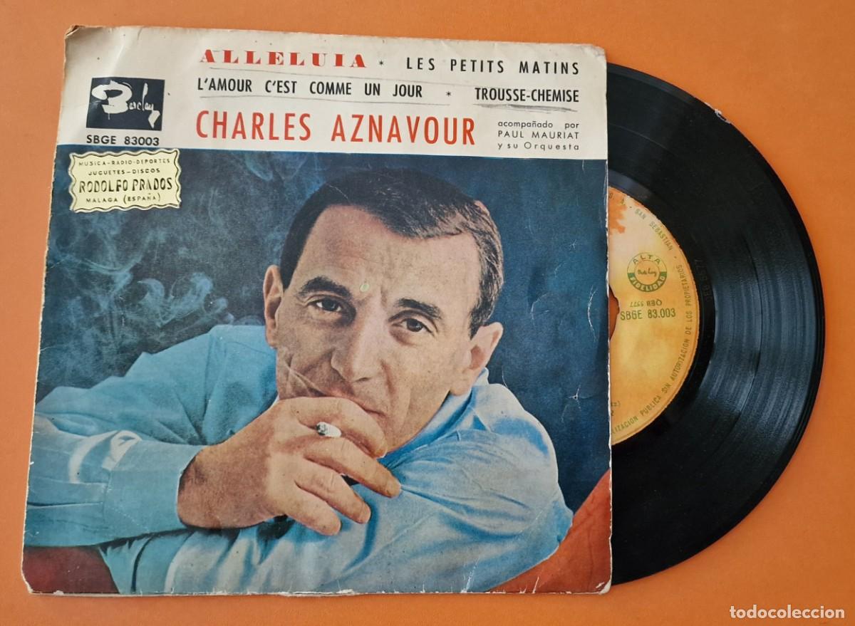 Discos de vinilo: disco vinilo single, Charles Aznavour - Foto 1