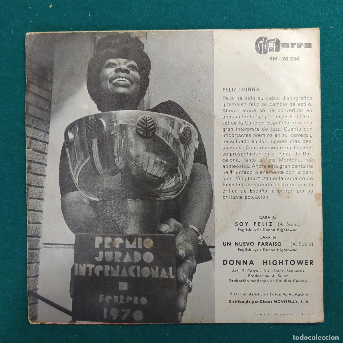 Discos de vinilo: Donna Hightower &ndash; Soy Feliz - Foto 2