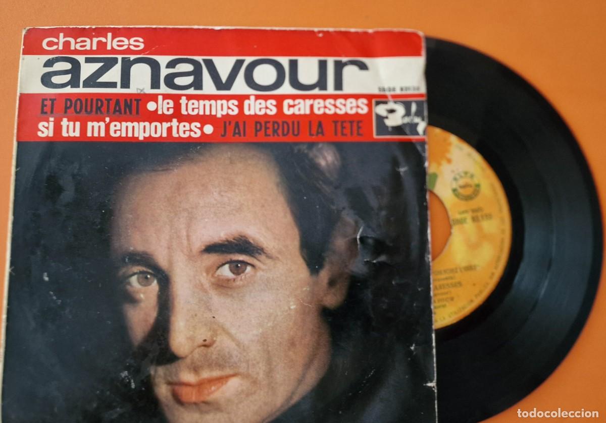 Discos de vinilo: disco vinilo single, Charles Aznavour. - Foto 1