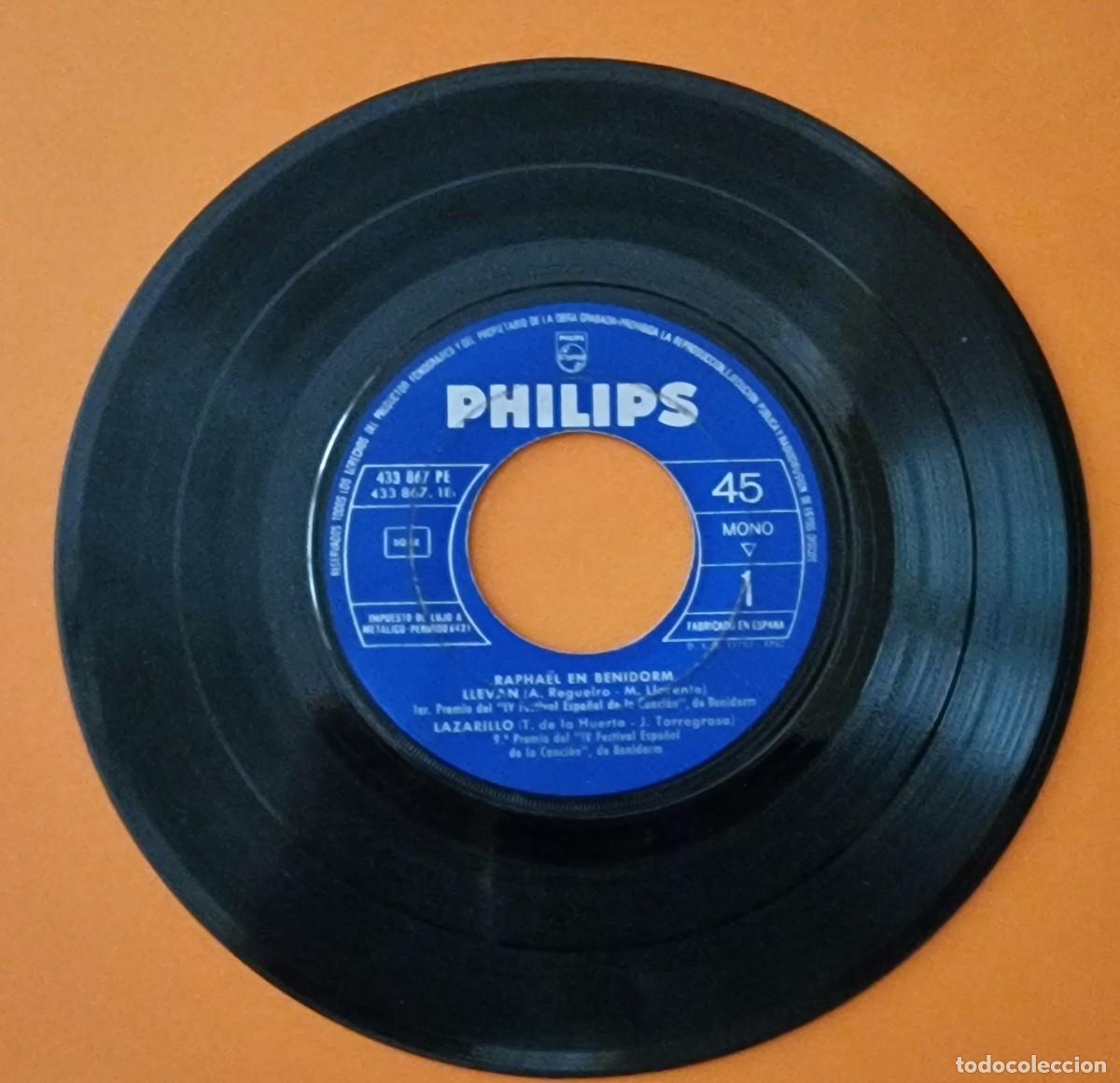 Discos de vinilo: disco vinilo single, Raphael en Benidorm. - Foto 1