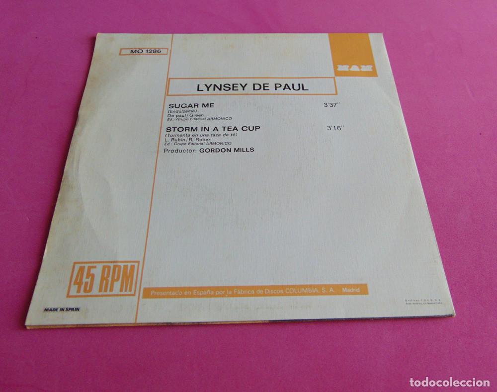 Discos de vinilo: LYNSEY DE PAUL - SUGAR ME - SINGLE 1972 - Foto 2