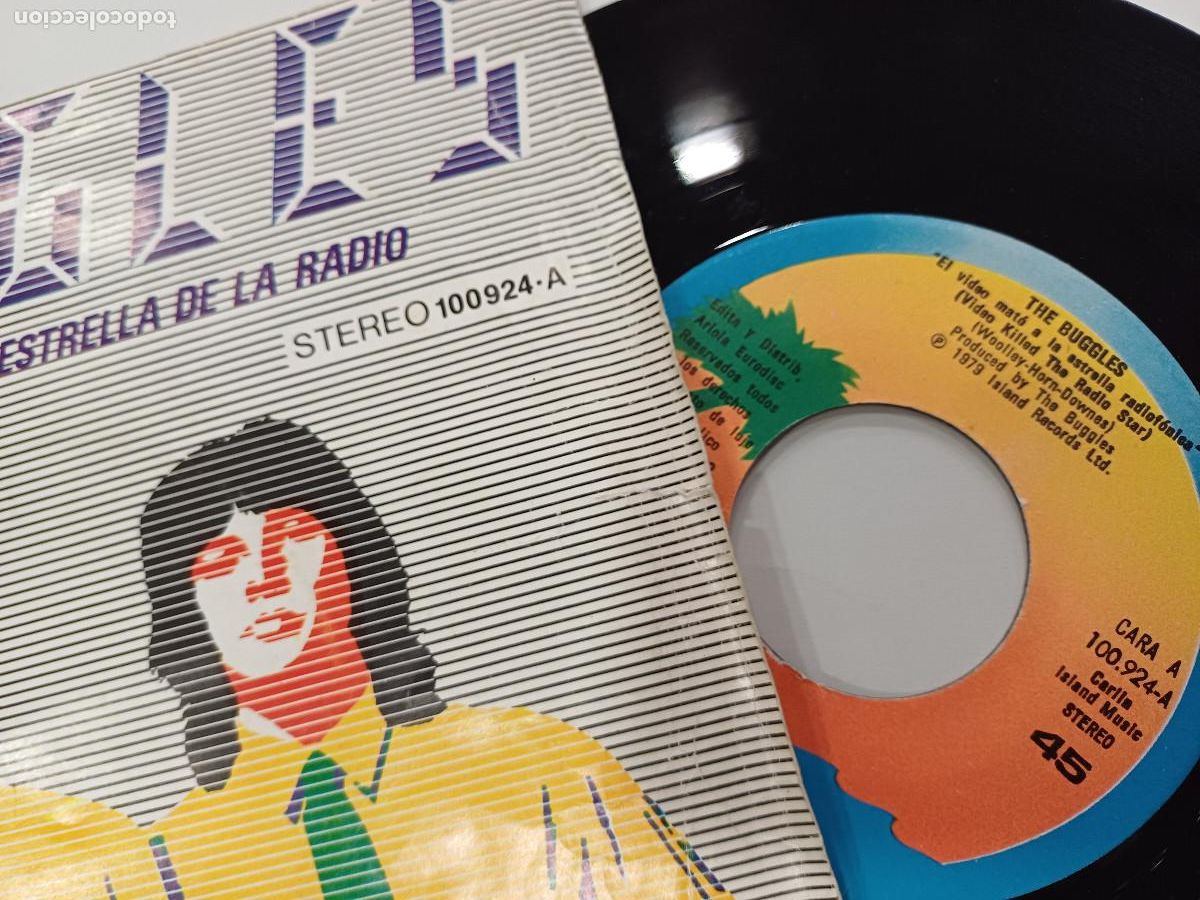 Discos de vinilo: THE BUGGLES/EL VIDEO MATO A LA ESTRELLA DEL CINE/SINGLE. - Foto 2
