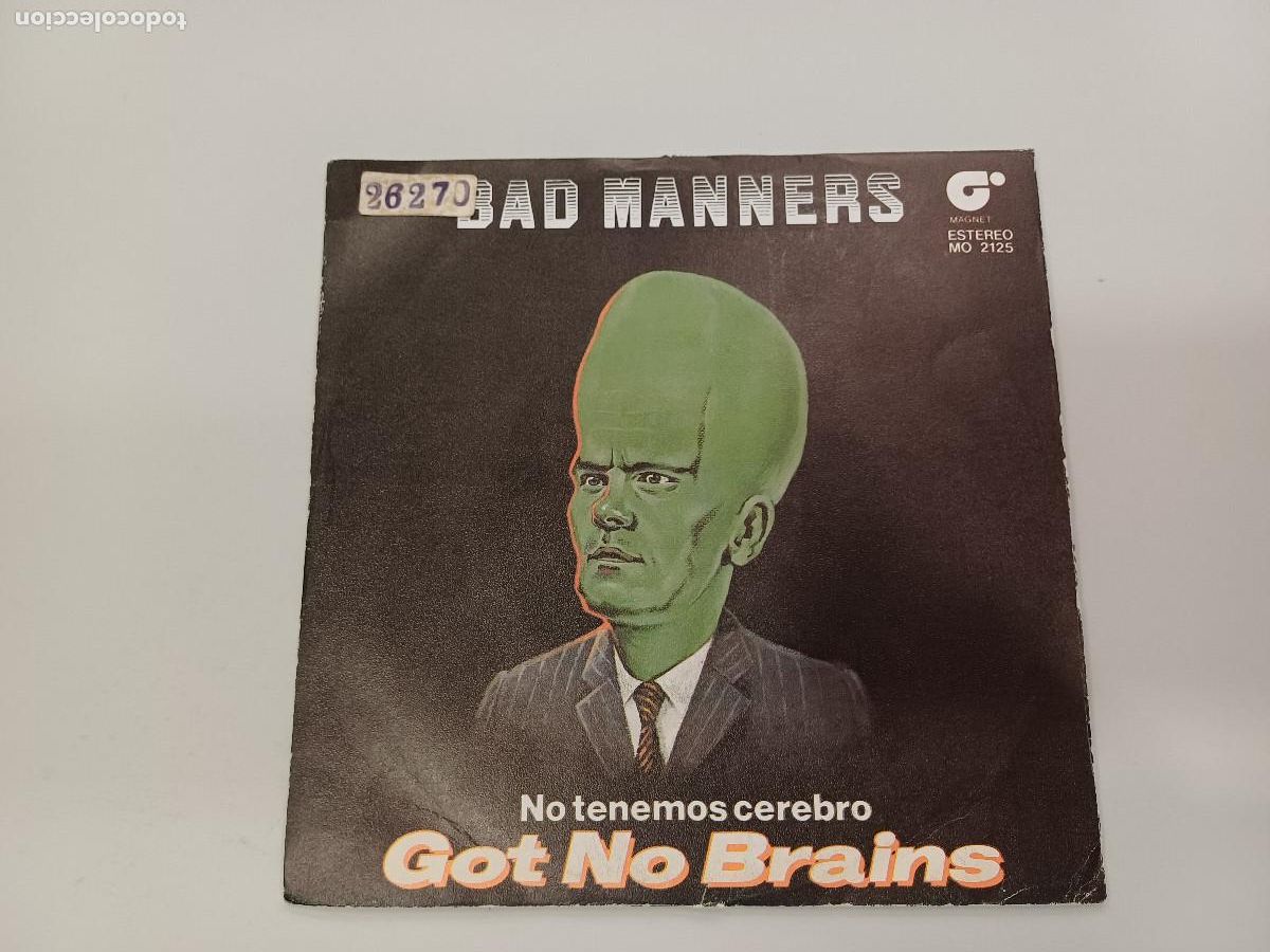 Discos de vinilo: BAD MANNERS/GOT NO BRAINS/SINGLE PROMOCIONAL. - Foto 1