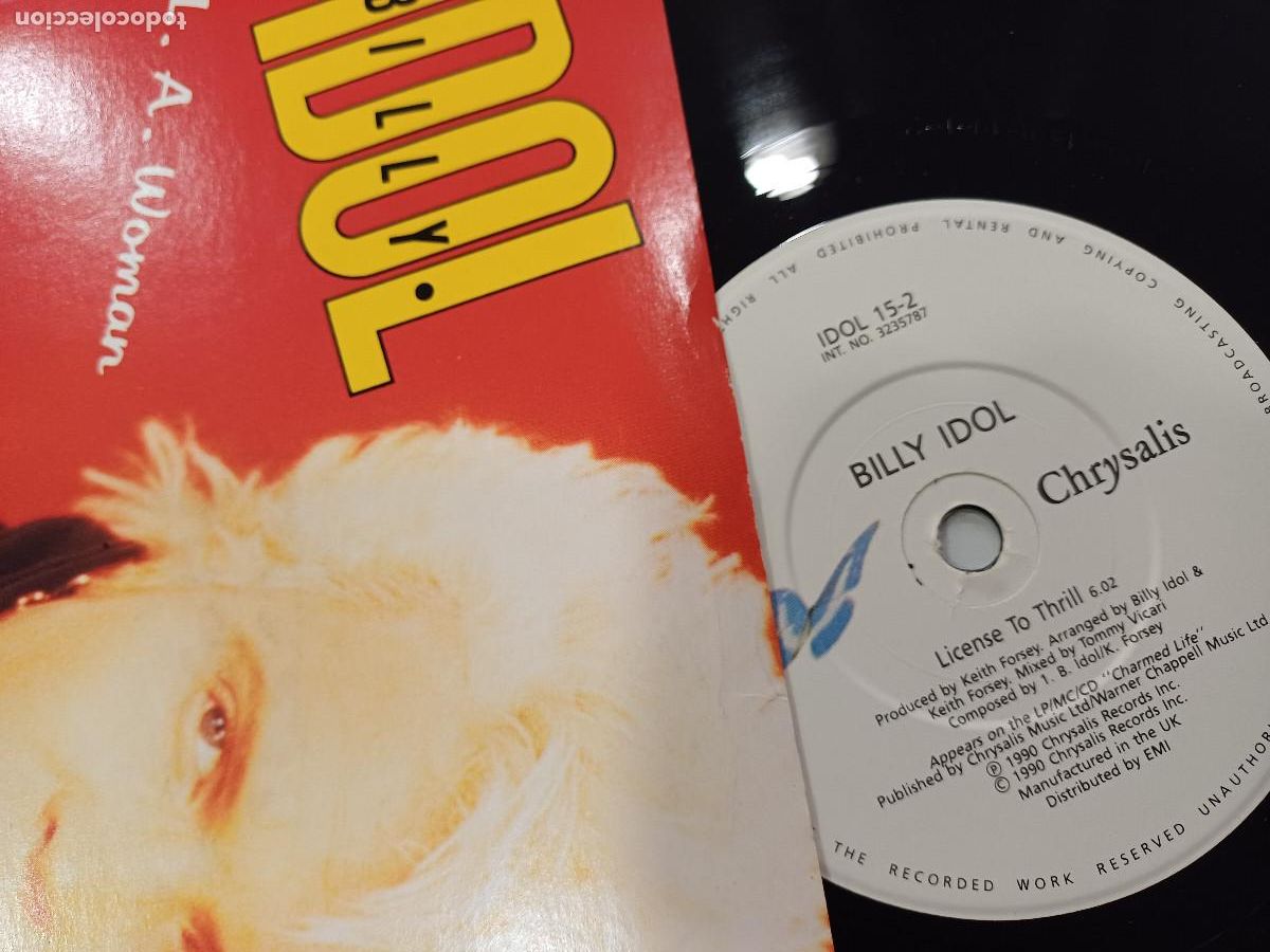 Discos de vinilo: BILLY IDOL/L.A.WOMAN/SINGLE. - Foto 2