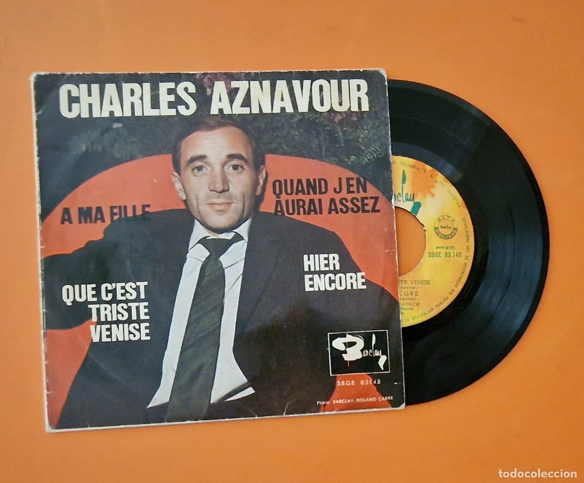 Discos de vinilo: disco vinilo single. Charles Aznavour. - Foto 1