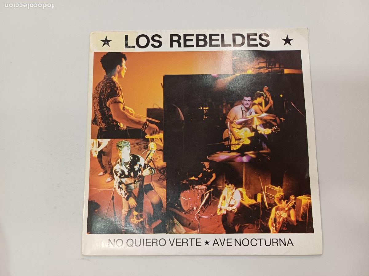 Discos de vinilo: LOS REBELDES/NO QUIERO VERTE/SINGLE. - Foto 1