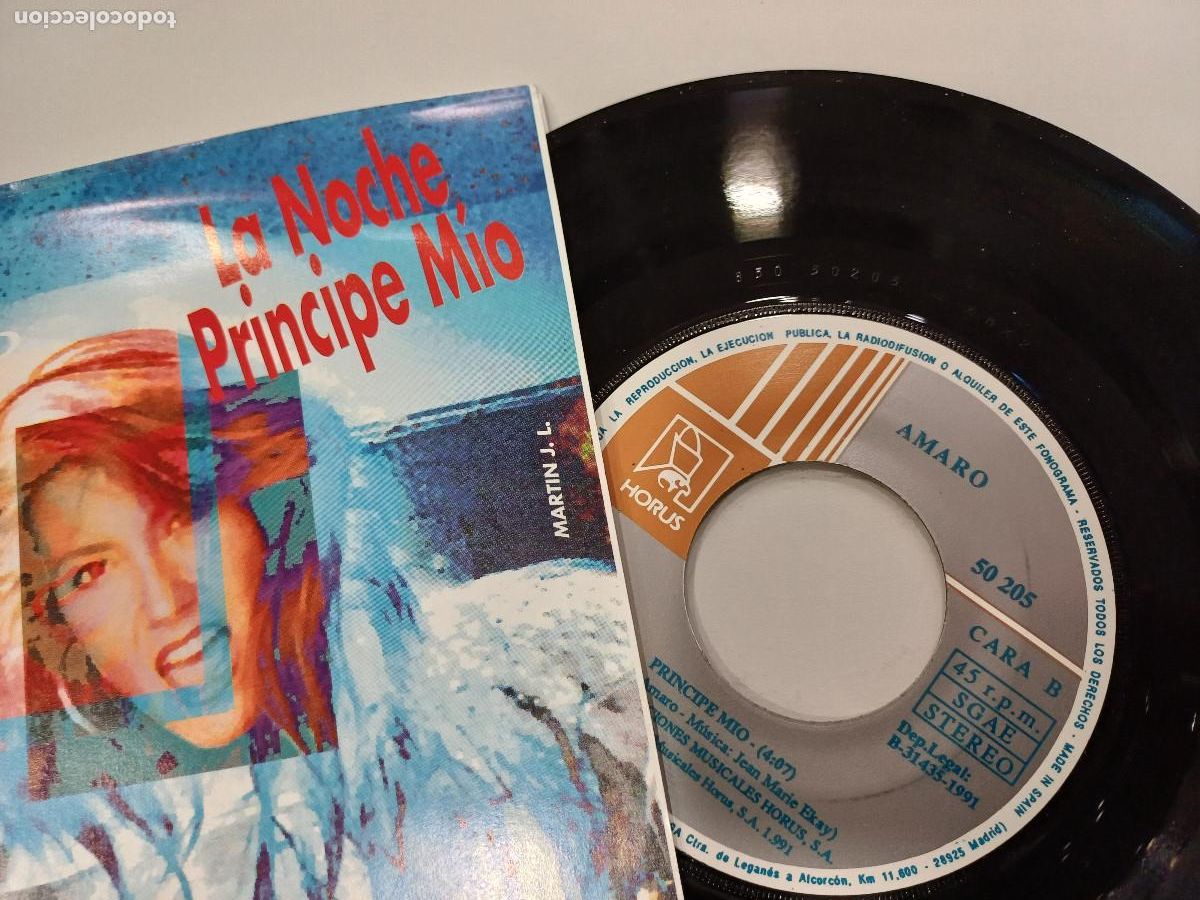 Discos de vinilo: AMARO/LA NOCHE/SINGLE METAL. - Foto 2
