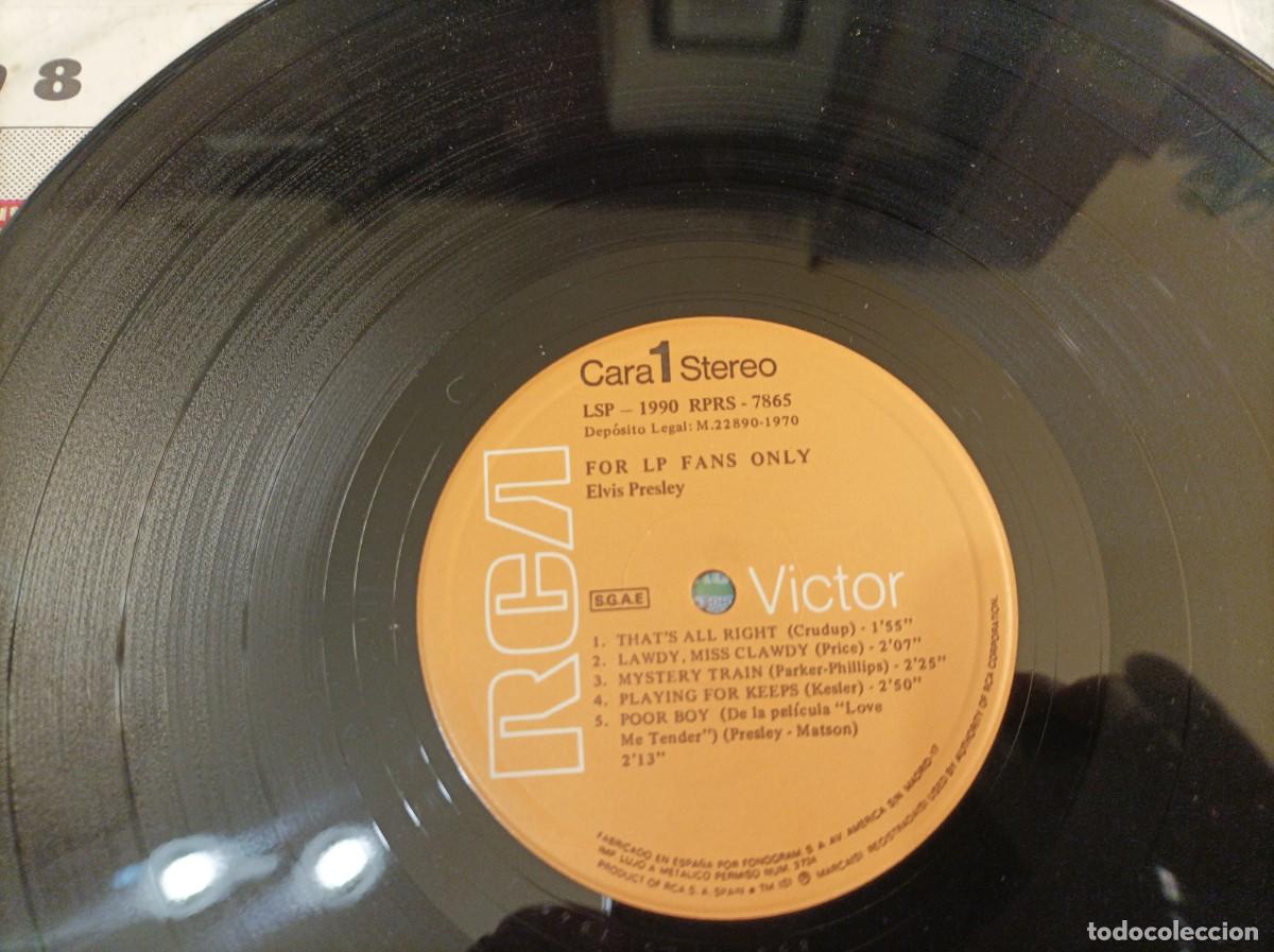 Discos de vinilo: Elvis Presley lp fans only - Foto 3