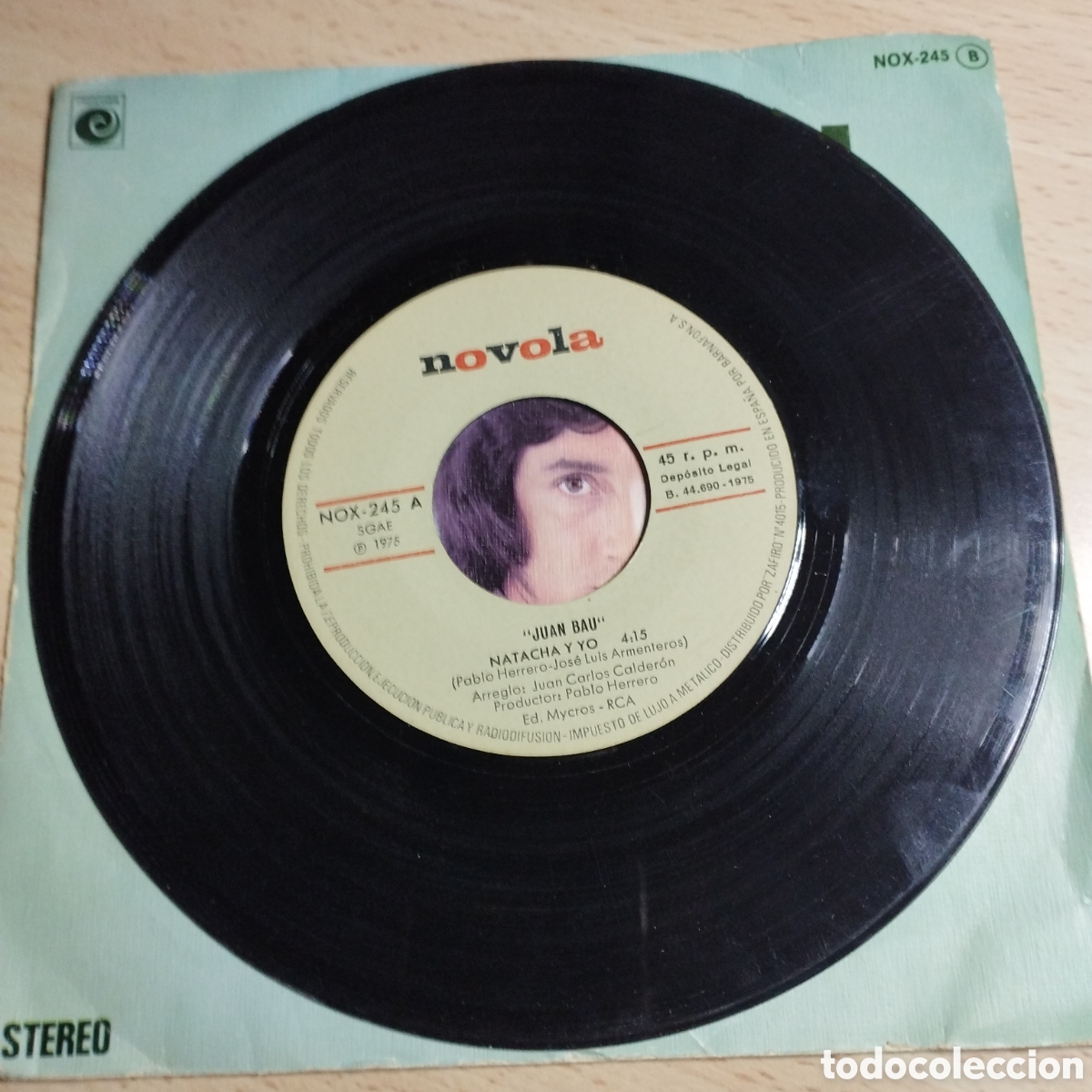 Discos de vinilo: Single 7&rdquo; Juan Bau 1975 Natacha y Yo. - Foto 3