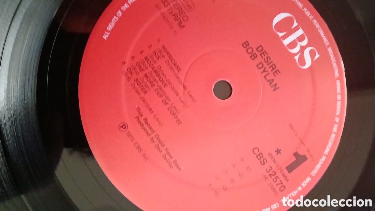 Discos de vinilo: DESIRE-BOB DYLAN-LP- CBS/HOLLAND- IB - Foto 3
