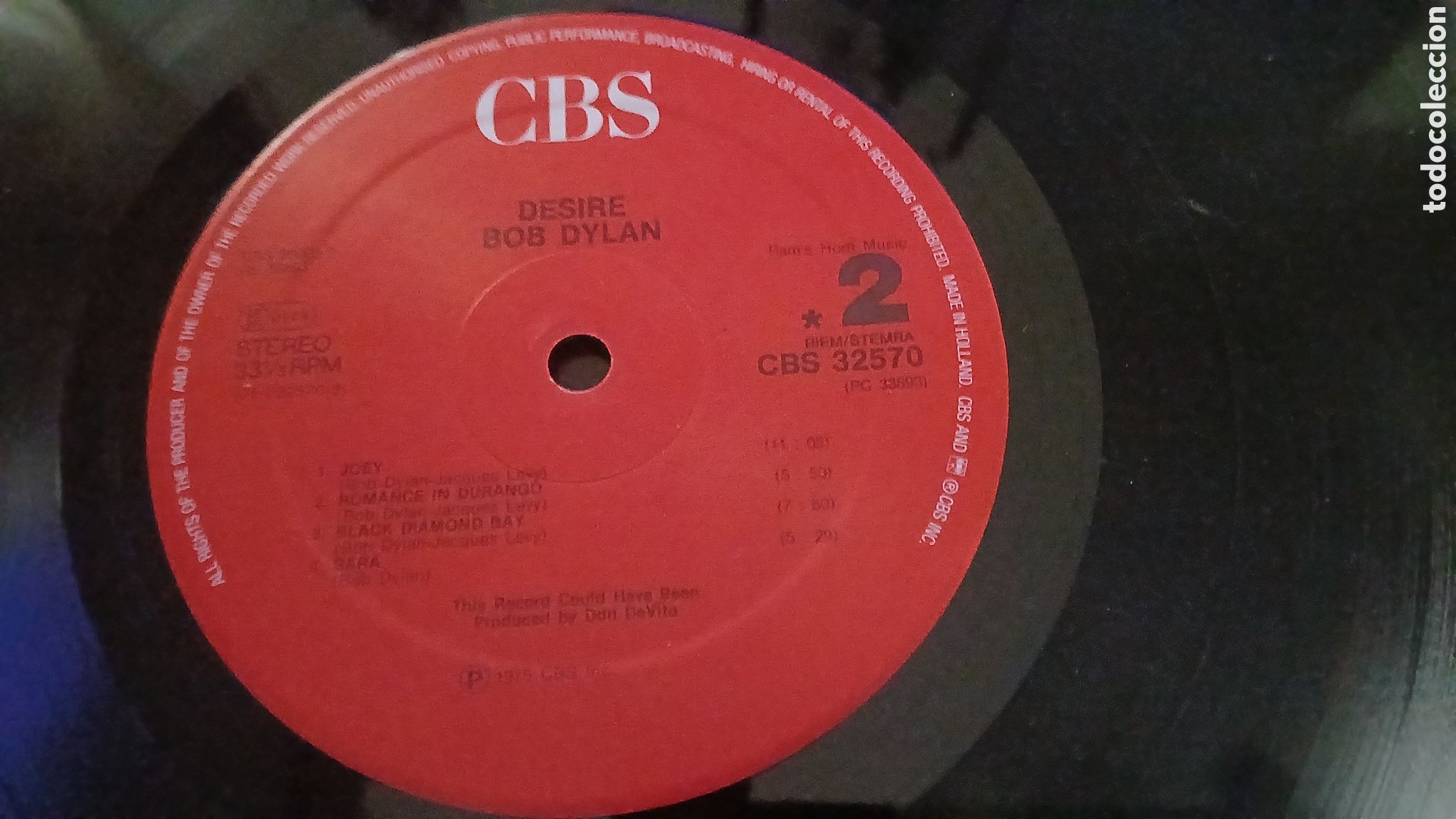 Discos de vinilo: DESIRE-BOB DYLAN-LP- CBS/HOLLAND- IB - Foto 5