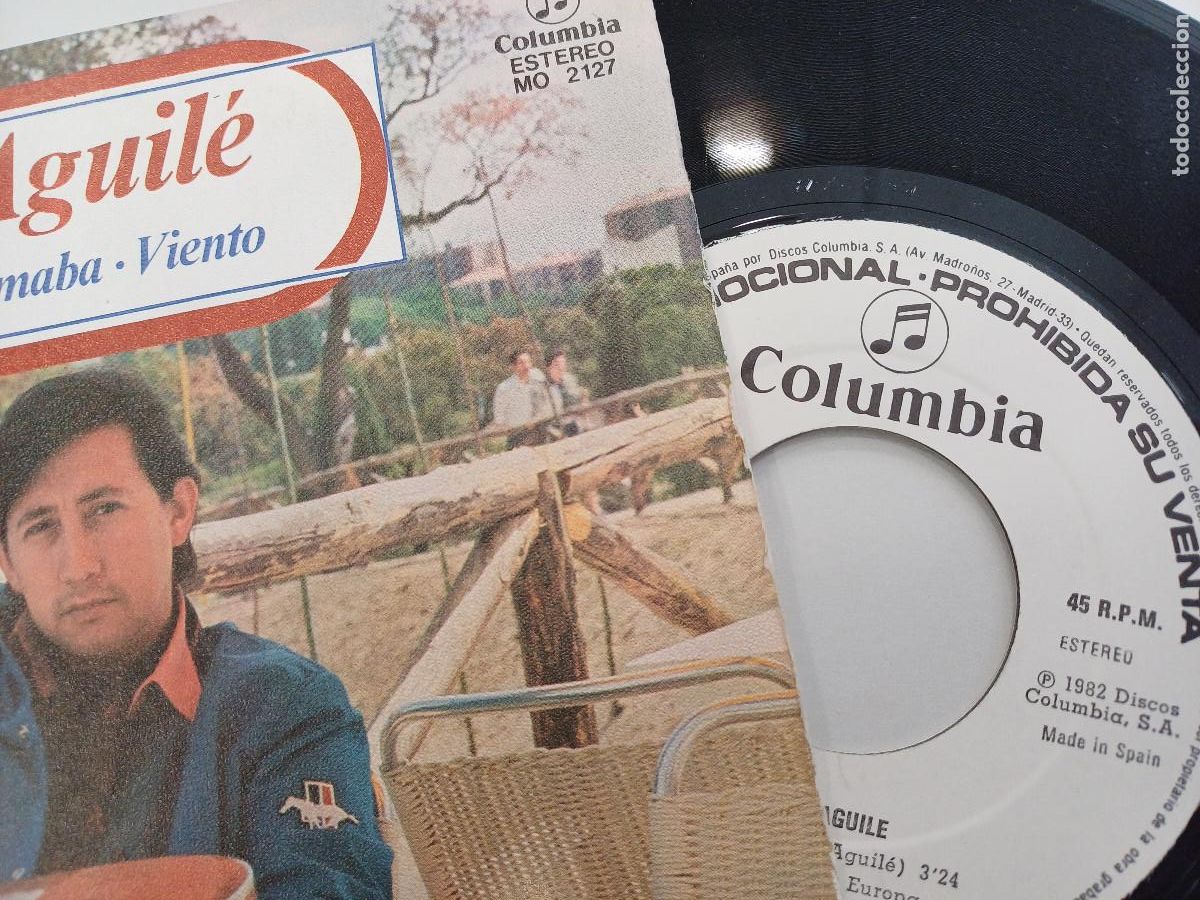 Discos de vinilo: LUIS AGUILE/EL TELEFONO LLAMABA/SINGLE PROMOCIONAL. - Foto 2