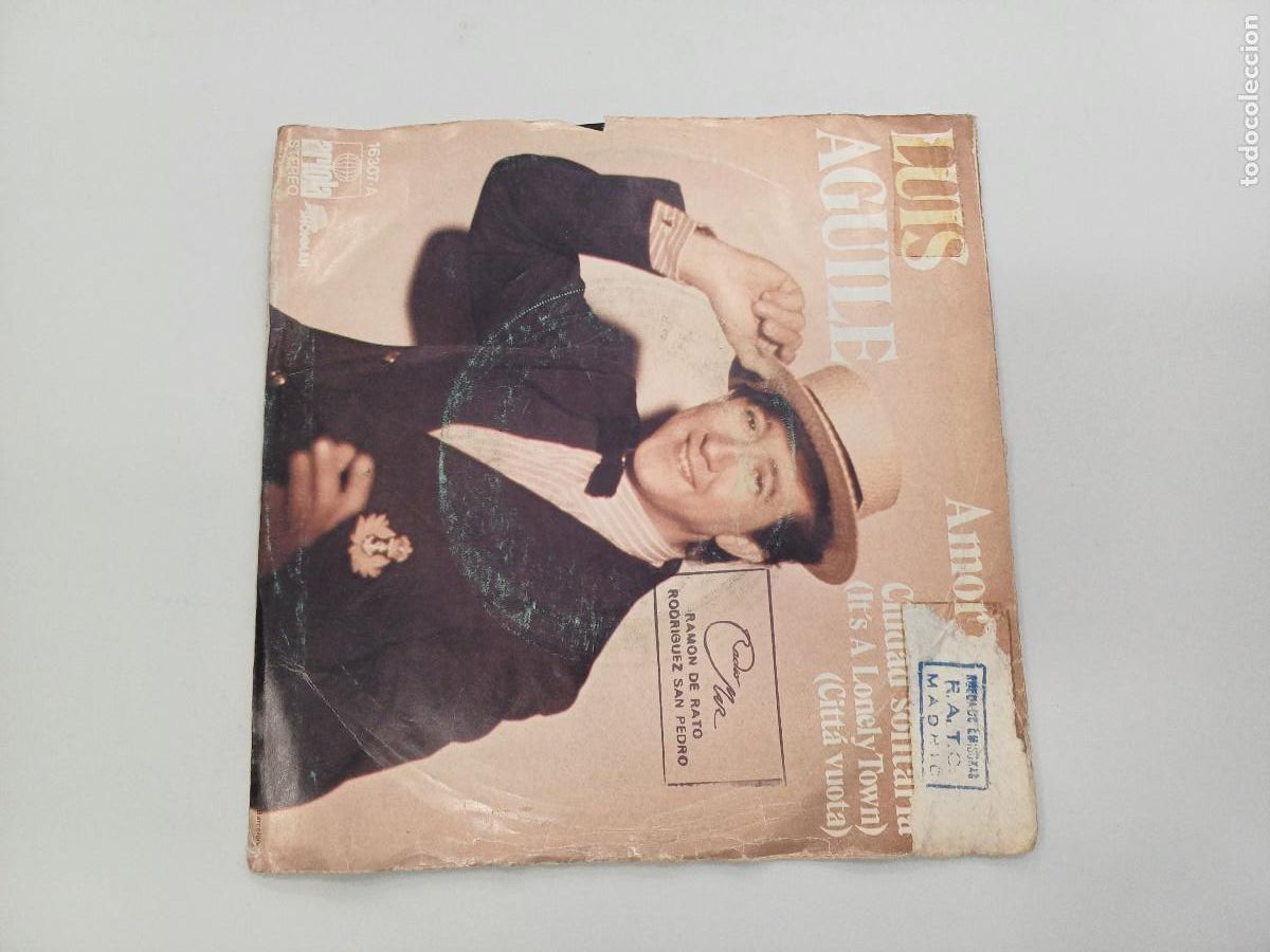 Discos de vinilo: LUIS AGUILE/AMOR DE FLACOS/SINGLE. - Foto 3