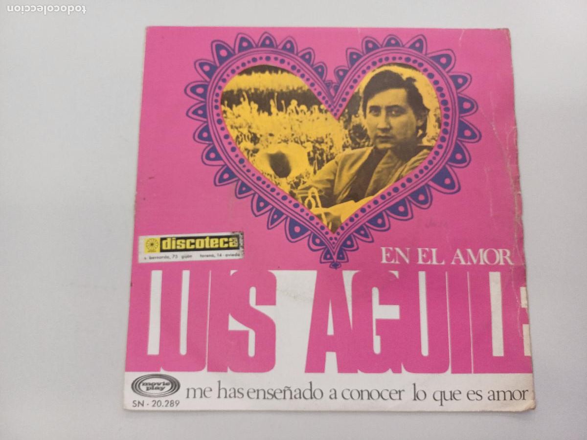 Discos de vinilo: LUIS AGUILE/ME HAS ENSE&Ntilde;ADO A CONOCER/SINGLE. - Foto 1