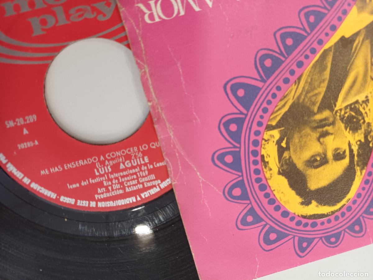 Discos de vinilo: LUIS AGUILE/ME HAS ENSE&Ntilde;ADO A CONOCER/SINGLE. - Foto 2