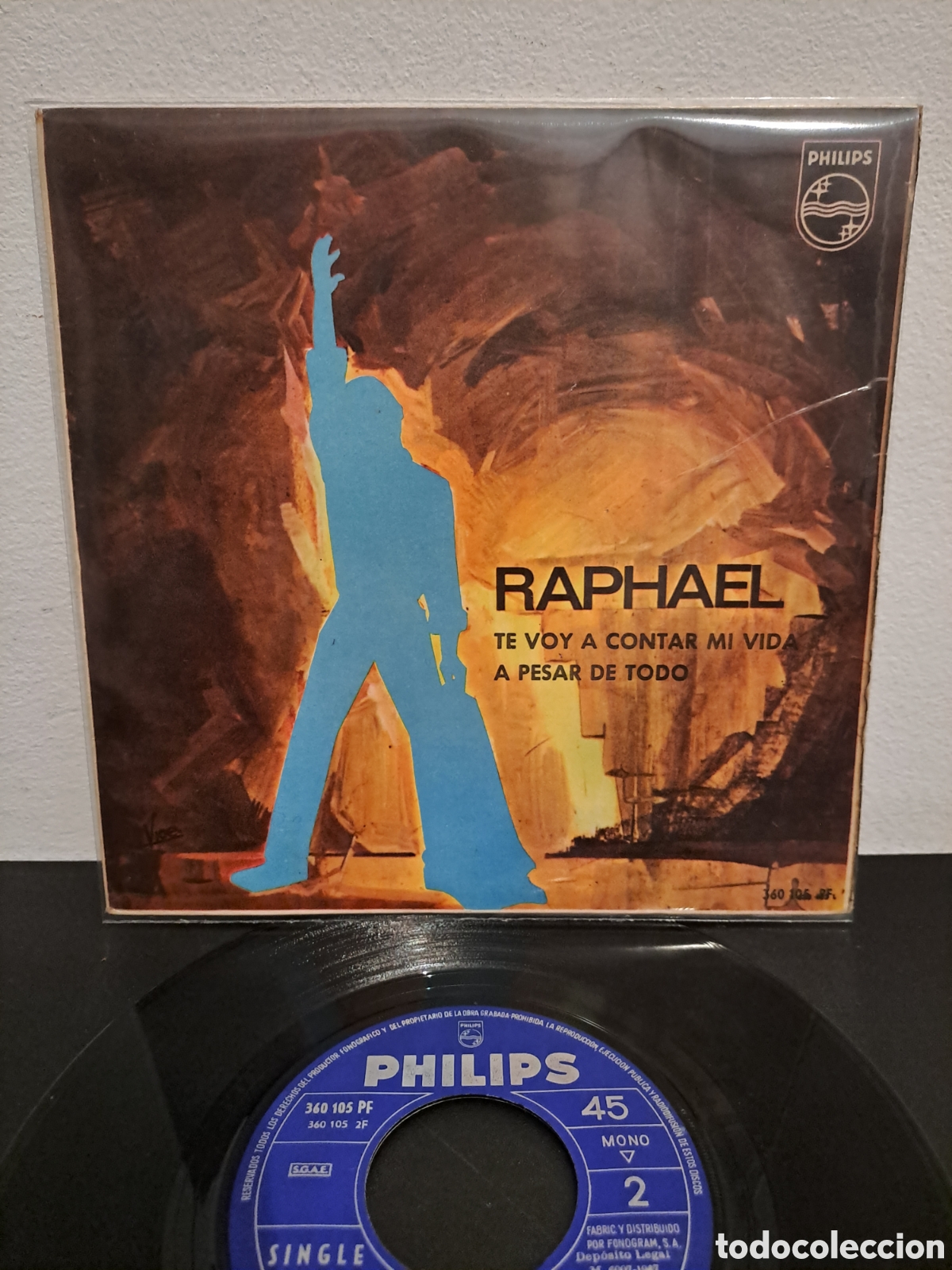 Discos de vinilo: RAPHAEL-SINGLE TE VOY A CONTAR MI VIDA- LGS.1 - Foto 1