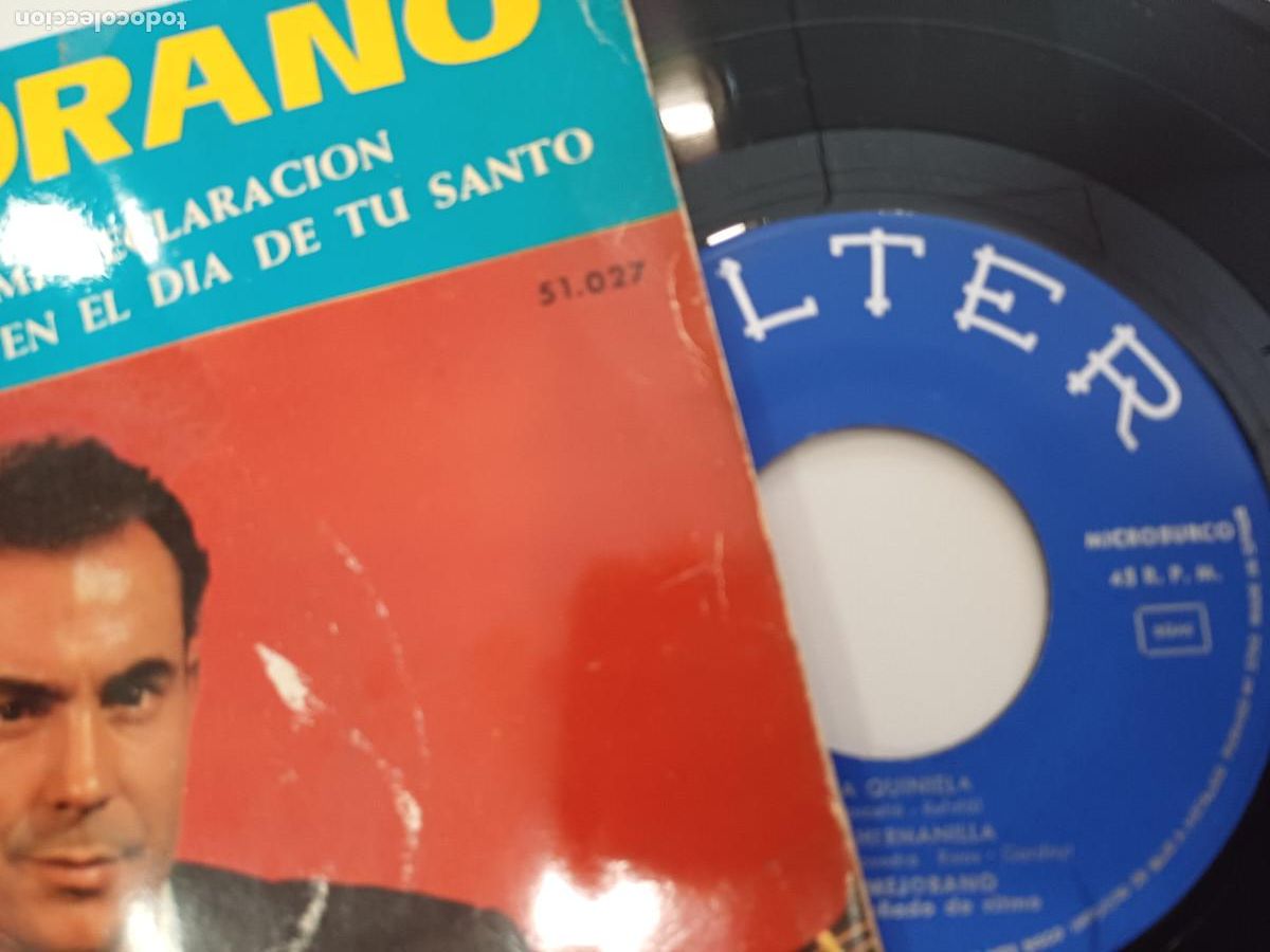 Discos de vinilo: EL MEJORANO/LA QUINIELA/SINGLE. - Foto 2