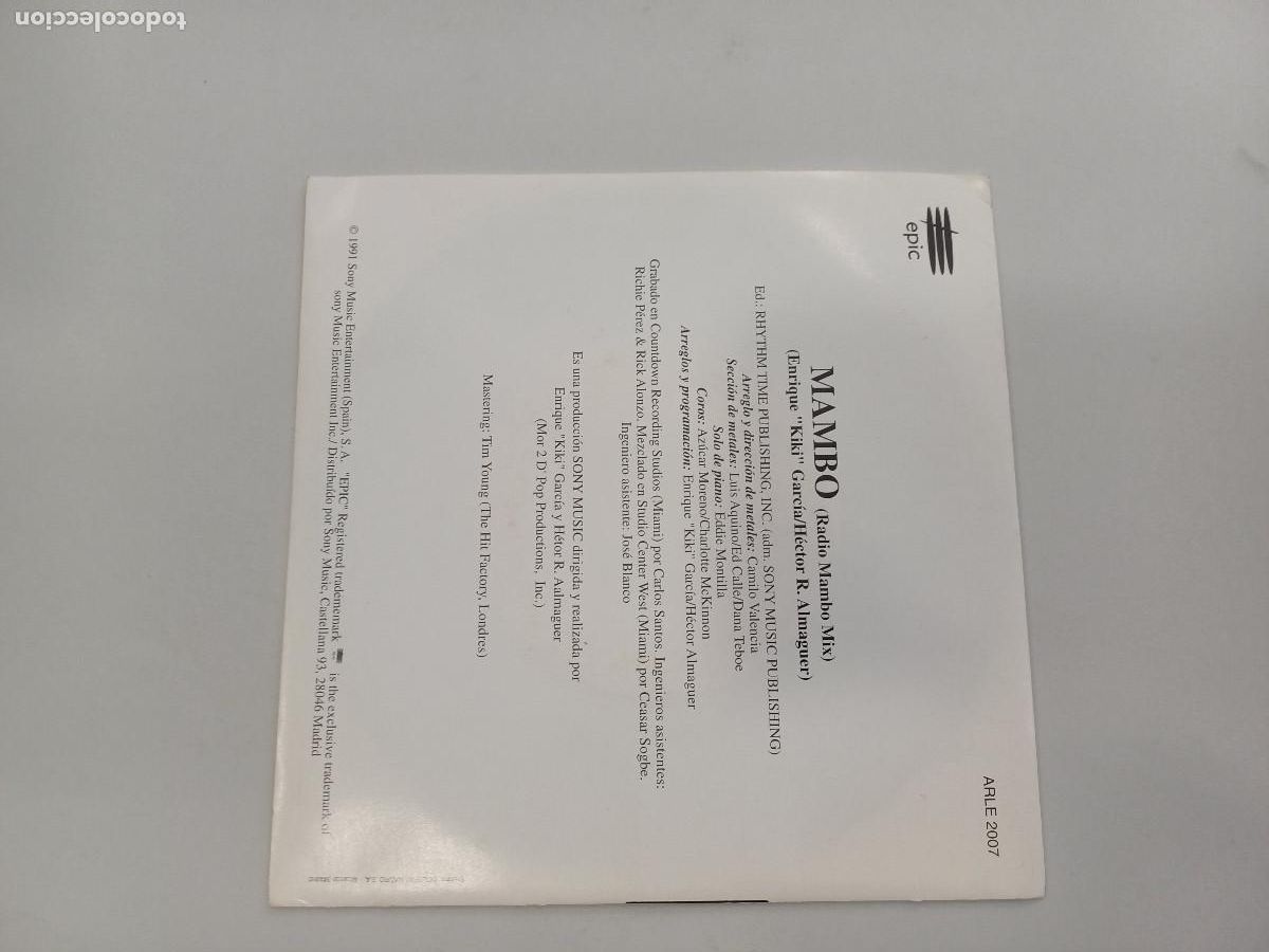 Discos de vinilo: AZUCAR MORENO/MAMBO/SINGLE PROMOCIONAL. - Foto 3