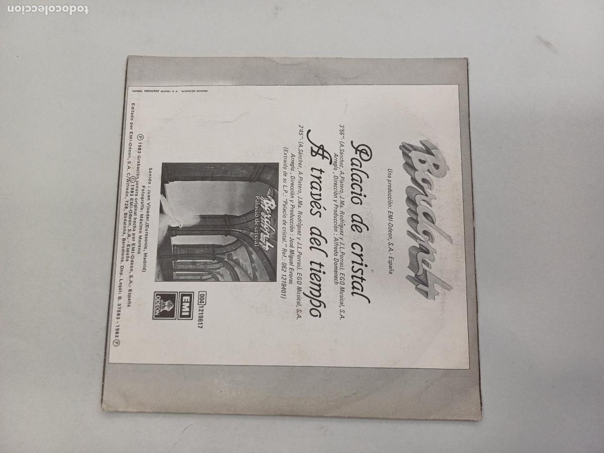 Discos de vinilo: BORDON 4/PALACIO DE CRISTAL/SINGLE PROMOCIONAL. - Foto 3