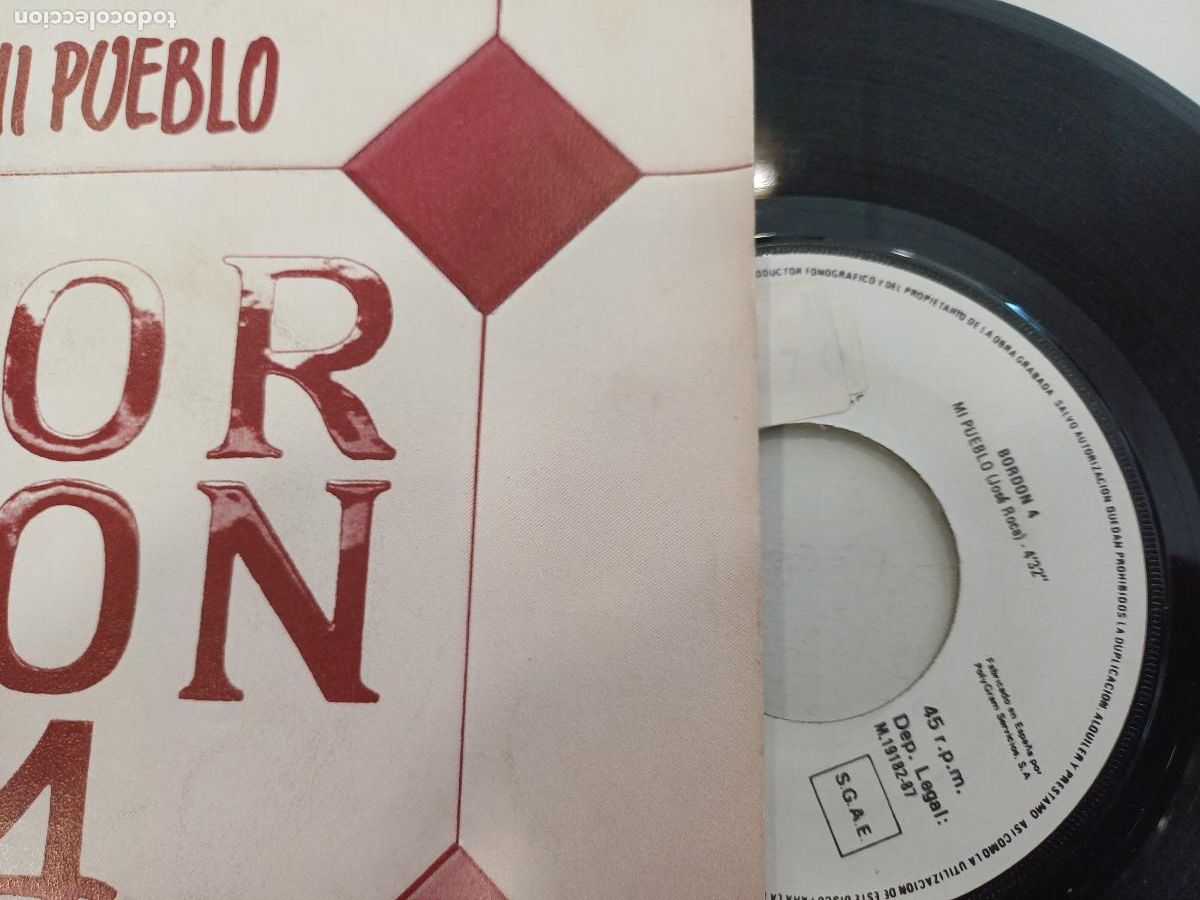Discos de vinilo: BORDON 4/MI PUEBLO/SINGLE PROMOCIONAL. - Foto 2