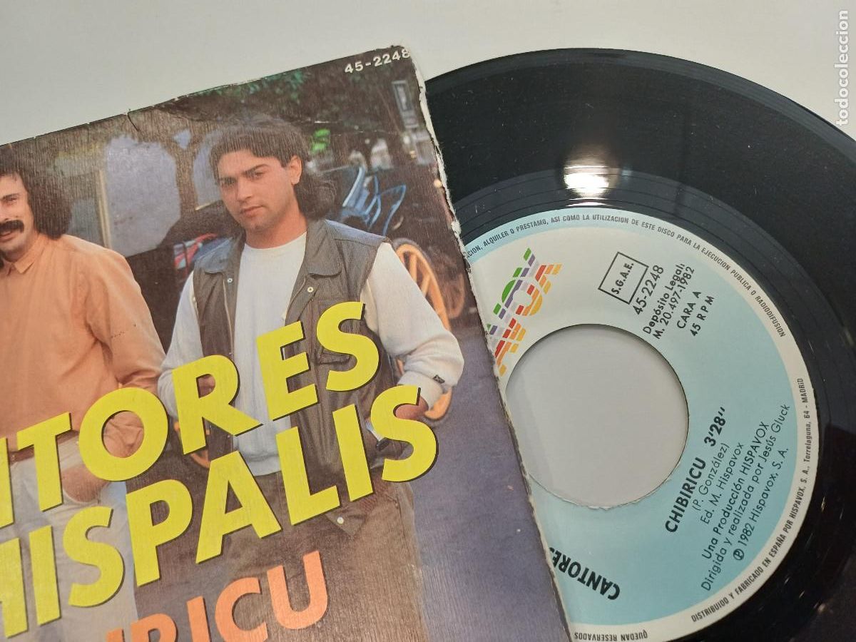 Discos de vinilo: CANTORES DE HISPALIS/CHIBIRICU/SINGLE. - Foto 2