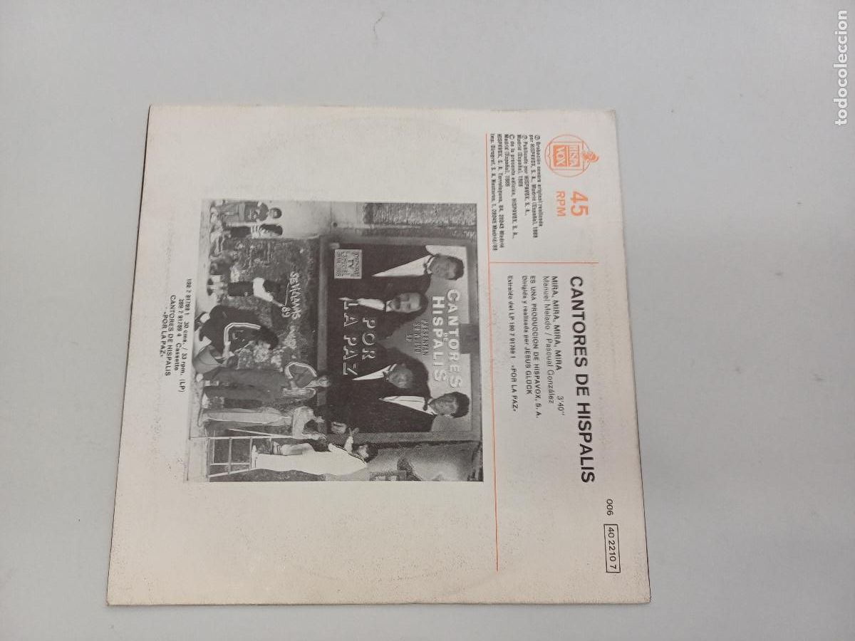 Discos de vinilo: CANTORES DE HISPALIS/MIRA/SINGLE. - Foto 3