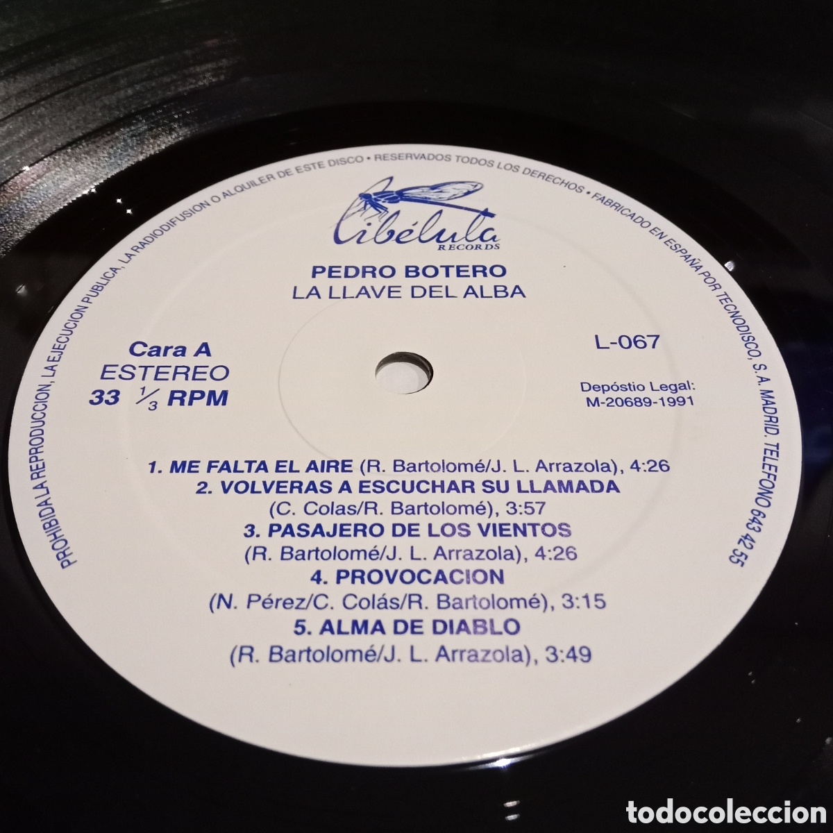 Discos de vinilo: PEDRO BOTERO - LA LLAVE DEL ALBA - LP - Foto 4