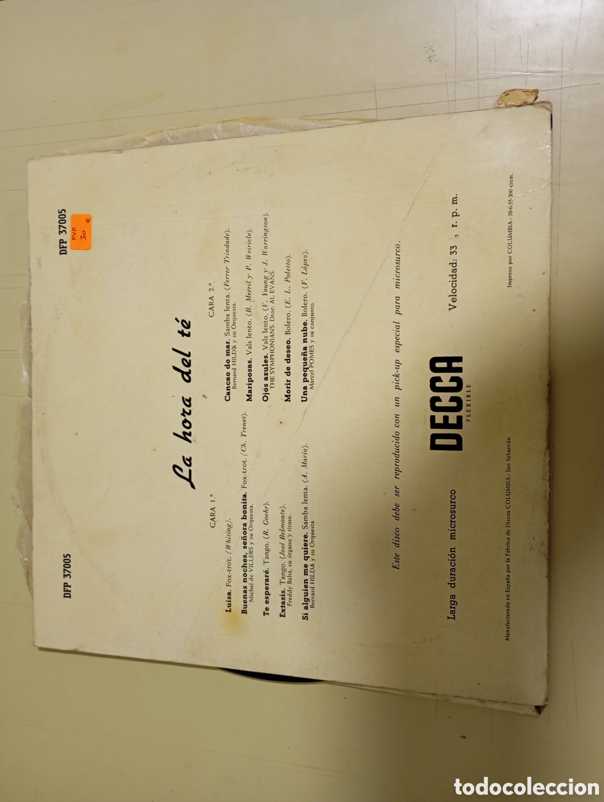Discos de vinilo: LA HORA DEL TE, DECCA, COLUMBIA - Foto 2