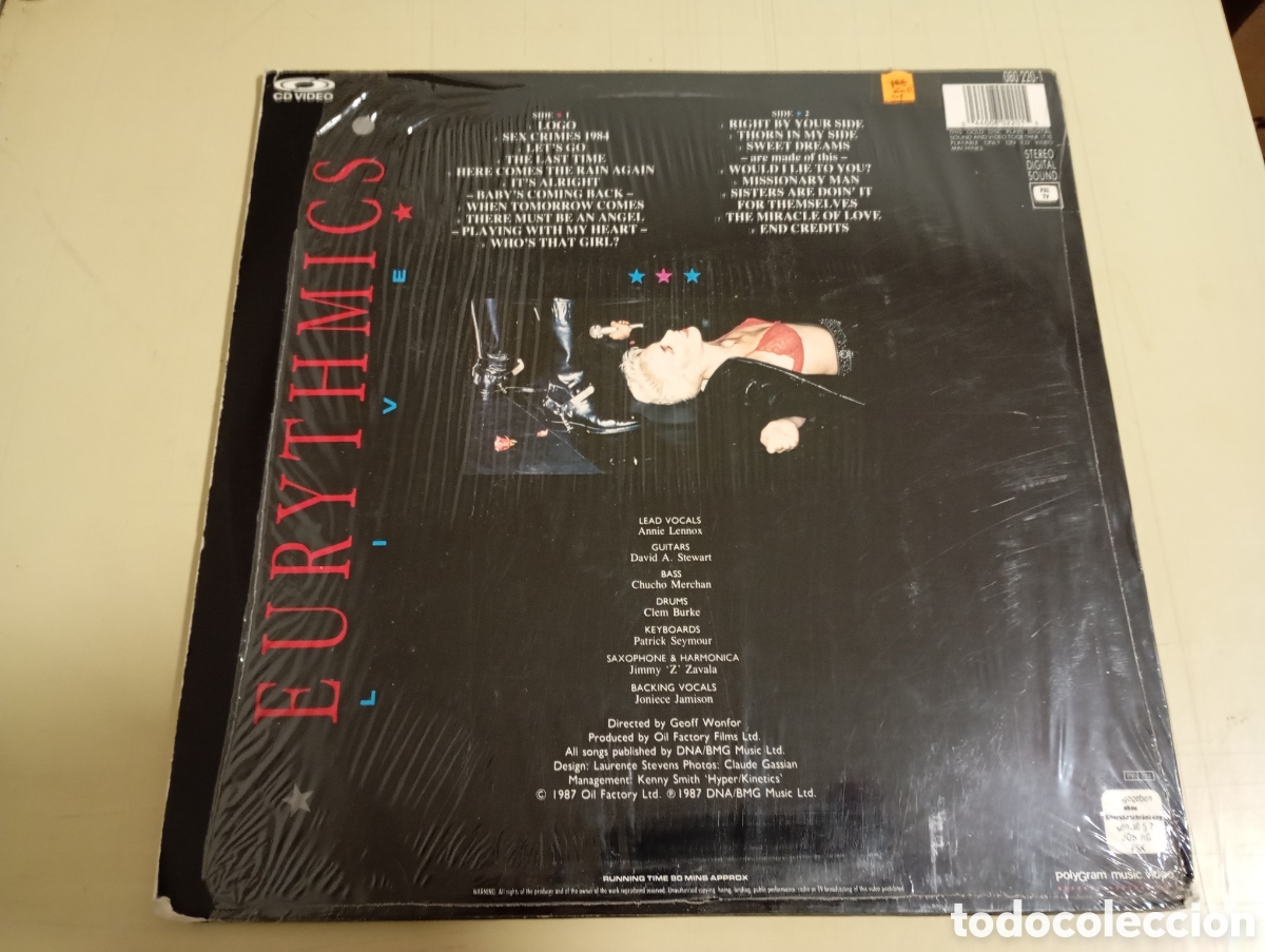 Discos de vinilo: EURYTHMICS, LIVE, CD VIDEO - Foto 3