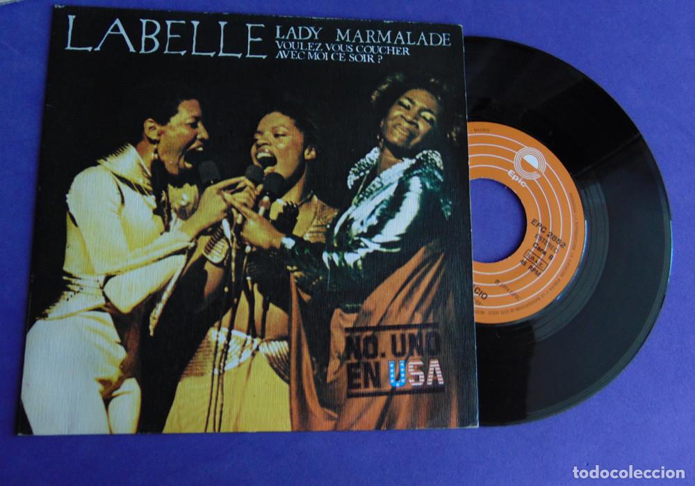 Discos de vinilo: LABELLE - LADY MARMALADE - SINGLE 1974 - Foto 2
