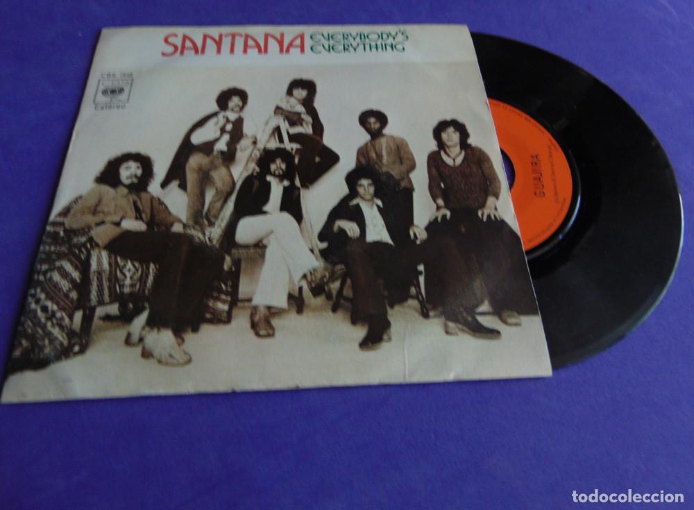 Discos de vinilo: SANTANA - EVERYBODYS EVERYTHING - SINGLE 1971 - Foto 3