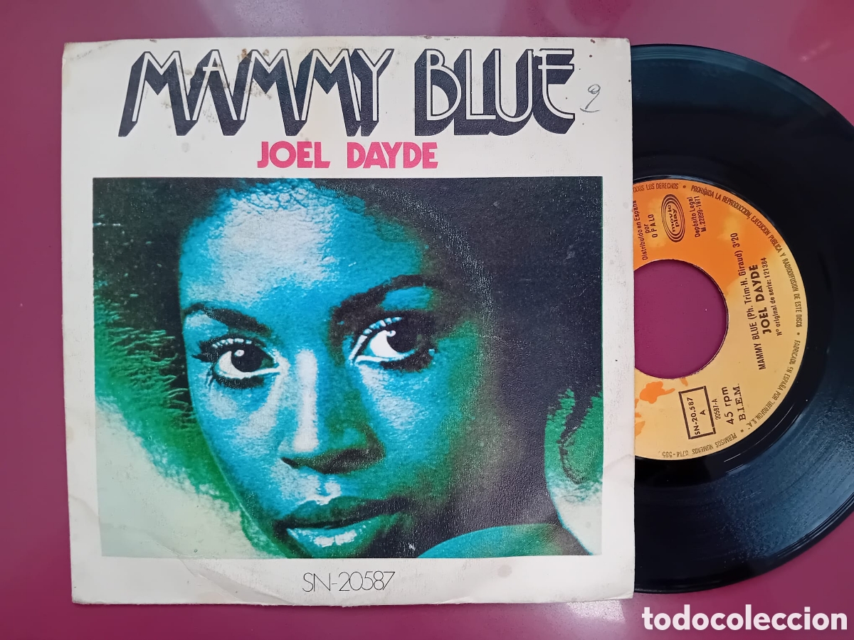 Discos de vinilo: Vinilo 45 - JOEL DAYDE - Mammy blue - 1971 - Foto 2