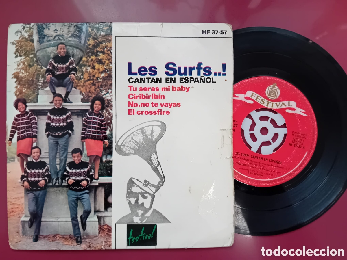 Discos de vinilo: Vinilo 45 - LES SURFS - Cantan en espa&ntilde;ol - 1964 - Foto 2
