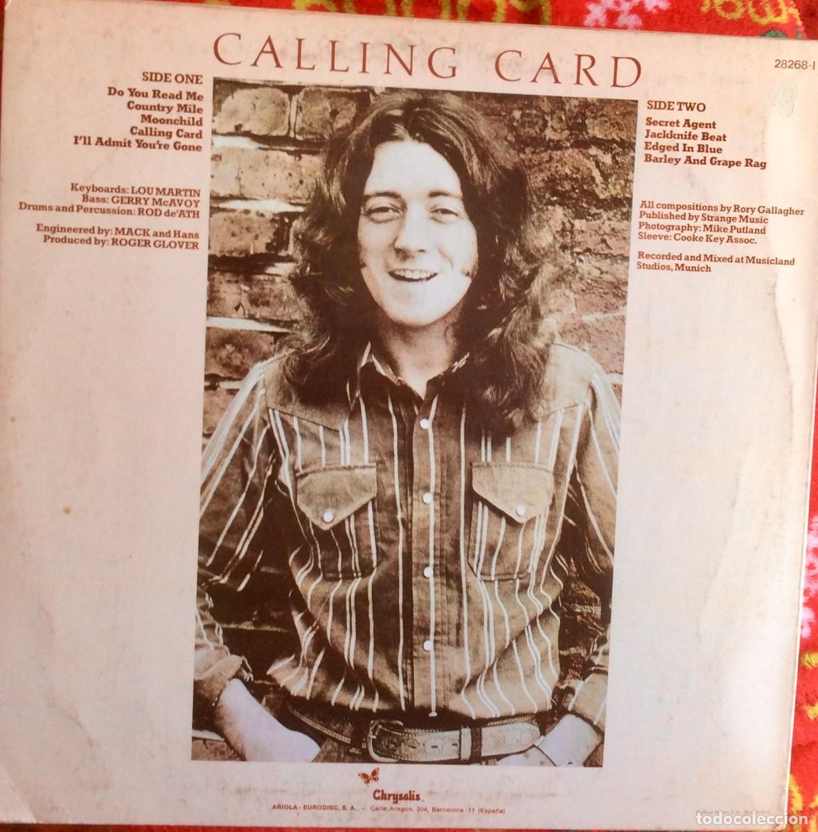 Discos de vinilo: RORY GALLAGHER CALLING ///Espa&ntilde;a 1976 impecable (vg++/ex) - Foto 3