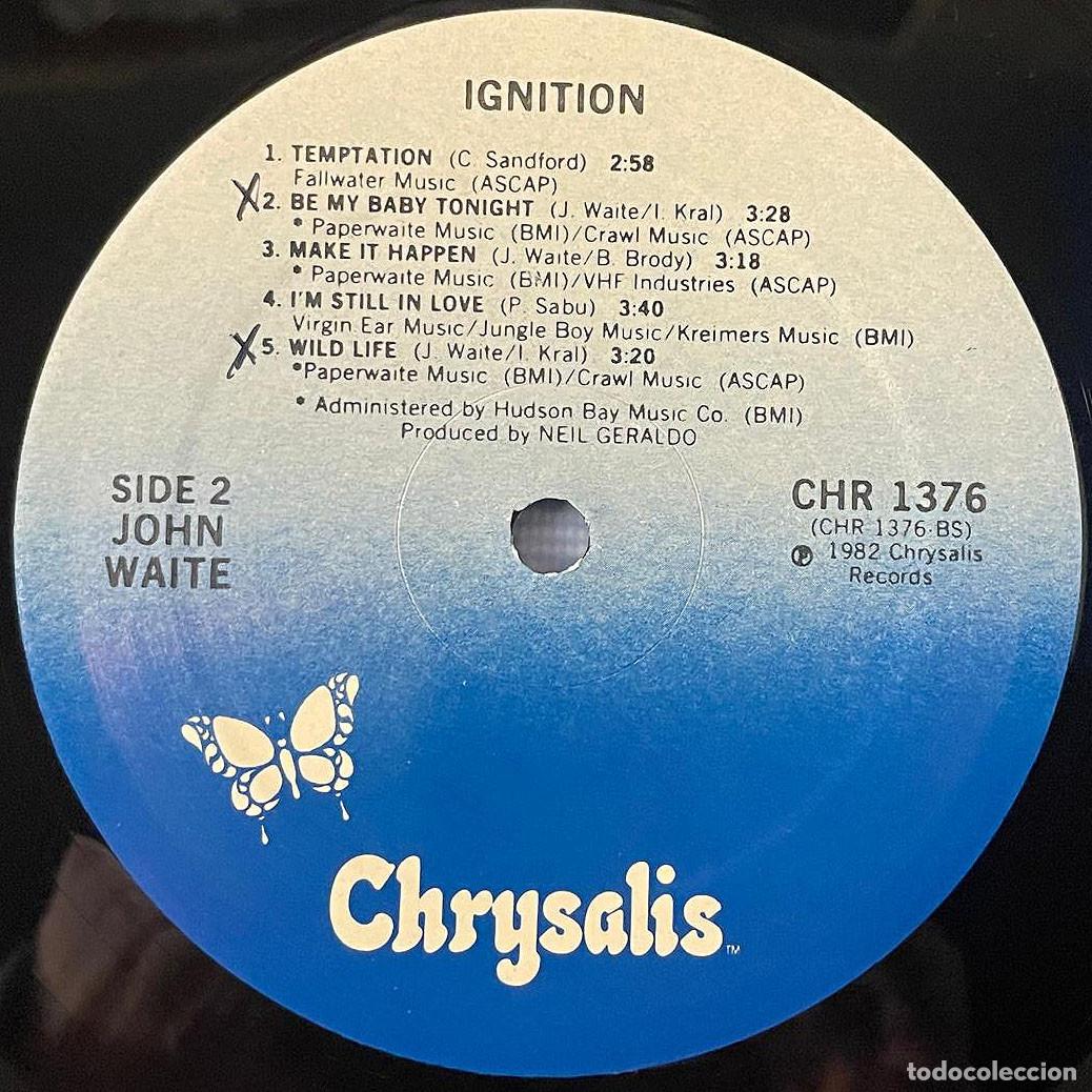 Discos de vinilo: JOHN WAITE - IGNITION / LP CHRYSALIS 1982 / USA - Foto 4