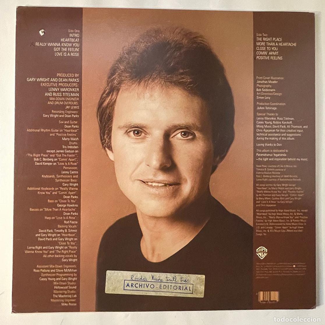 Discos de vinilo: GARY WRIGHT - THE RIGHT PLACE / LP WARNER 1981 / USA - Foto 2