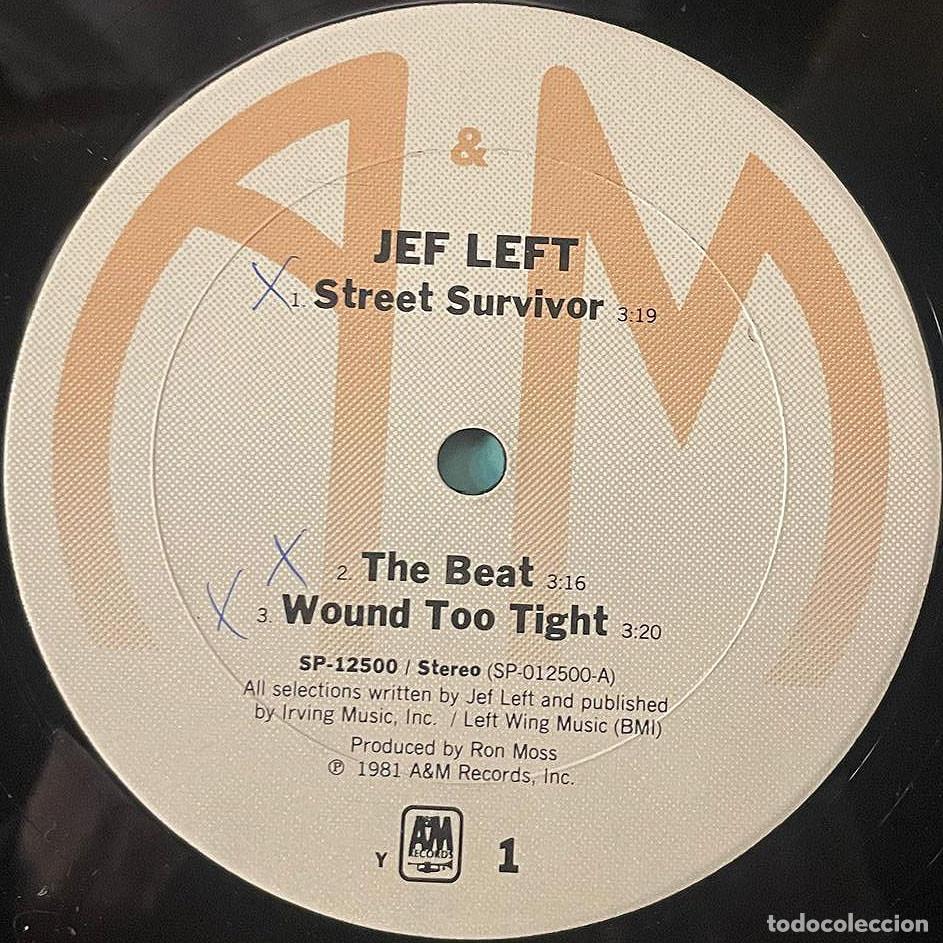 Discos de vinilo: JEF LEFT - JEF LEFT / LP A&M RECORDS 1981 / USA - Foto 3