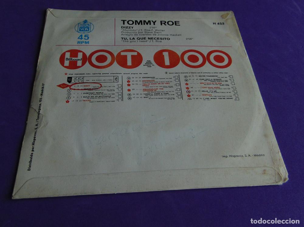 Discos de vinilo: Tommy Roe &ndash; Dizzy - SINGLE 1969 - Foto 4