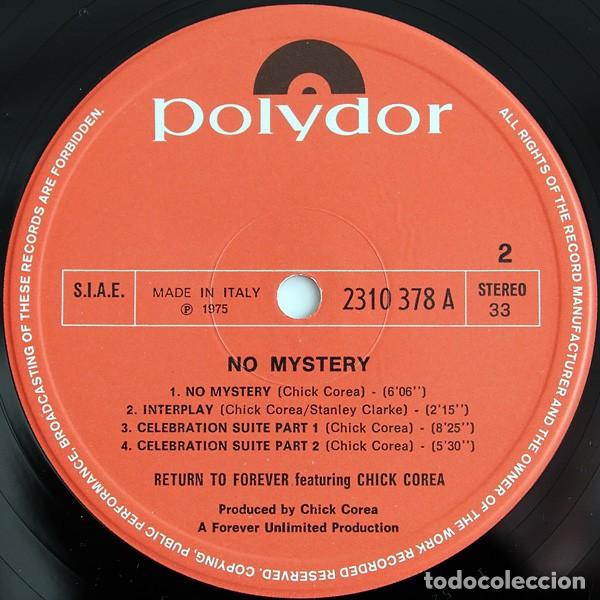 Discos de vinilo: Return To Forever featuring Chick Corea - No Mystery (LP Vinilo) - Foto 3