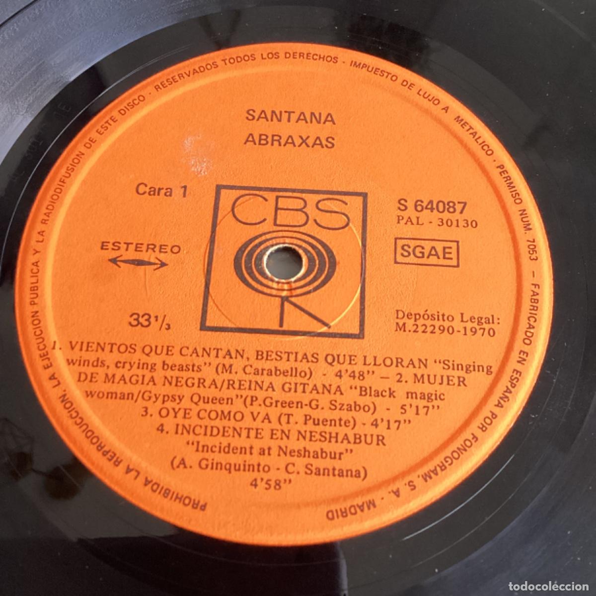 Discos de vinilo: V202 LP Santana - Abraxas - CBS 1970 - Foto 3