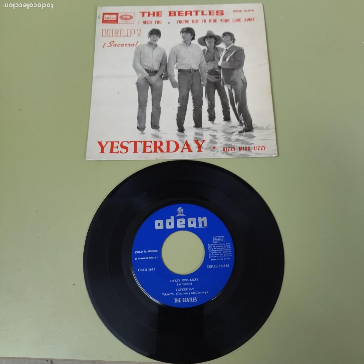 Discos de vinilo: EP SINGLE DISCO VINILO THE BEATLES YESTERDAY +3 - Foto 1