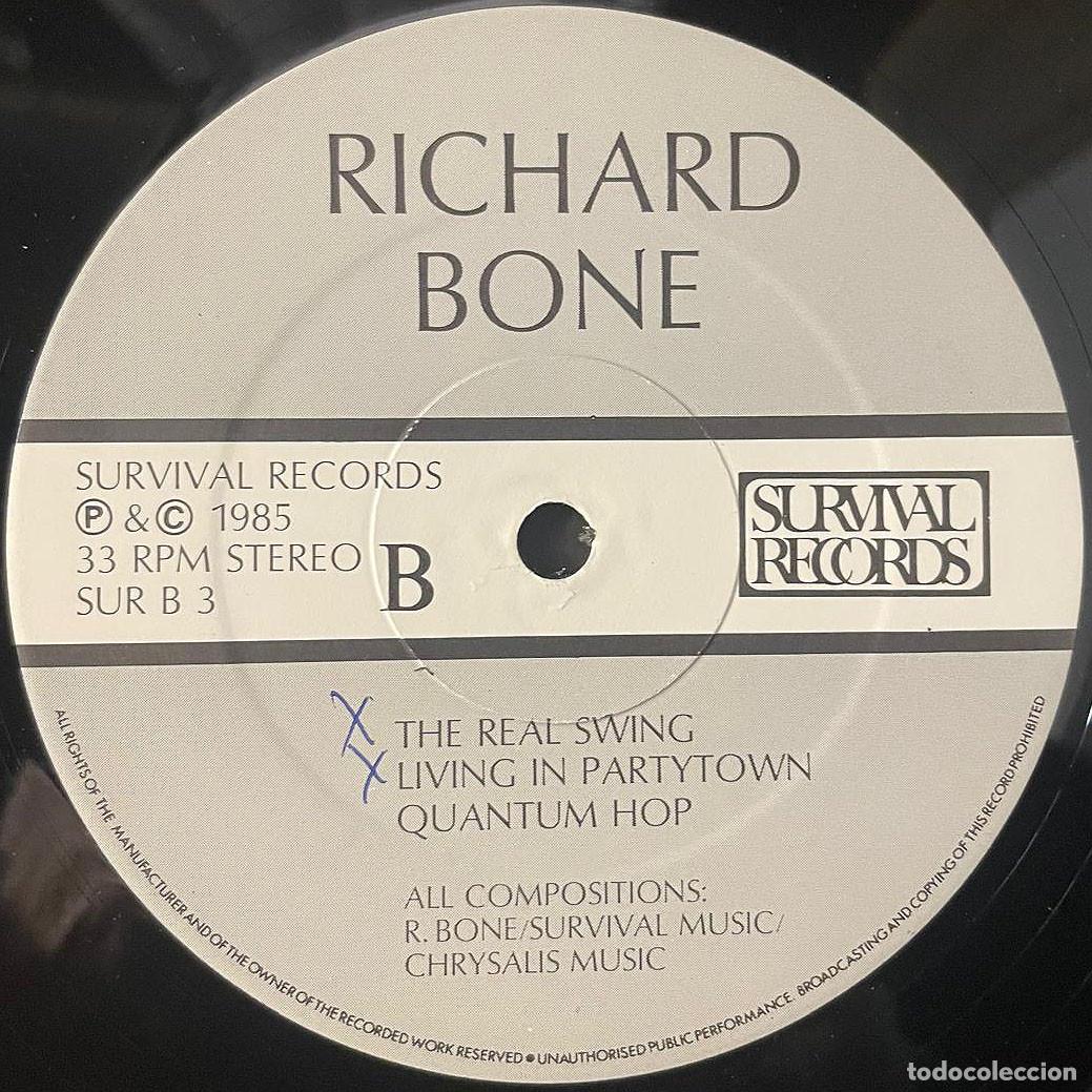 Discos de vinilo: RICHARD BONE - EXSPECTACLE / LP SURVIVAL RECORDS 1985/ UK - Foto 3