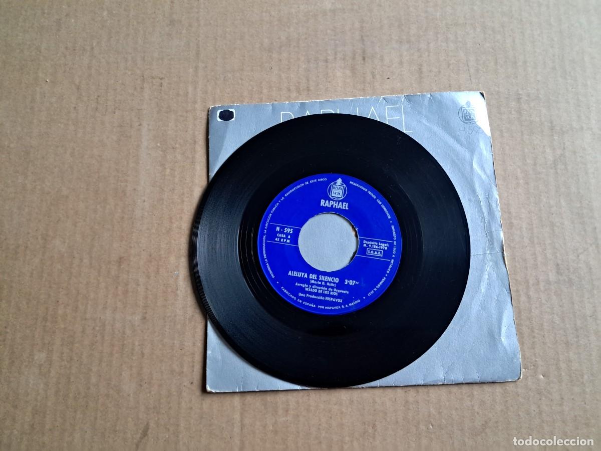 Discos de vinilo: RAPHAEL - DELUYA DEL SILENCIO SINGLE 1970 - Foto 2